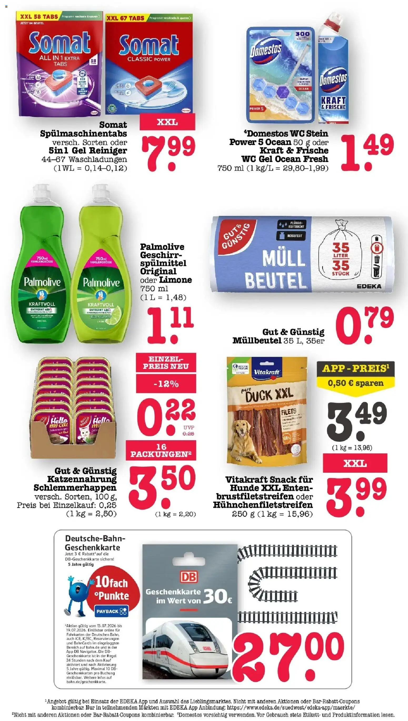 E center Prospekt Sinzheim – gültig ab 13.07.2026 | Seite: 63 | Produkte: Spülmaschinentabs, WC Stein