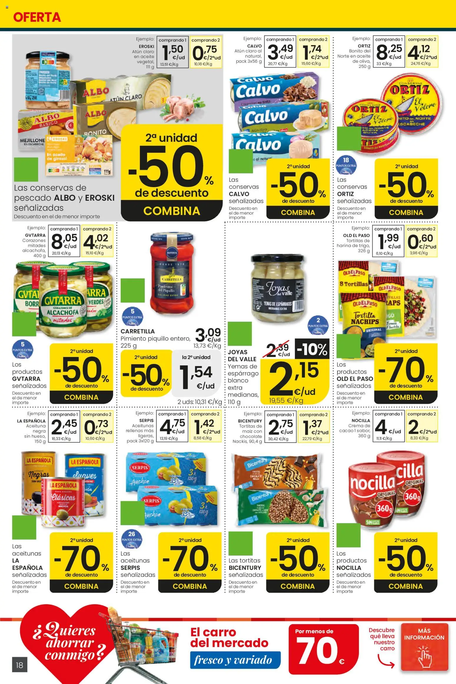 Eroski Ofertones de verano │ válido desde el 28.05.2026 | Página: 18 | Productos: Calamares, Pescado, Κάδος απορρυμάτων, Φρυγανιές σικάλεως