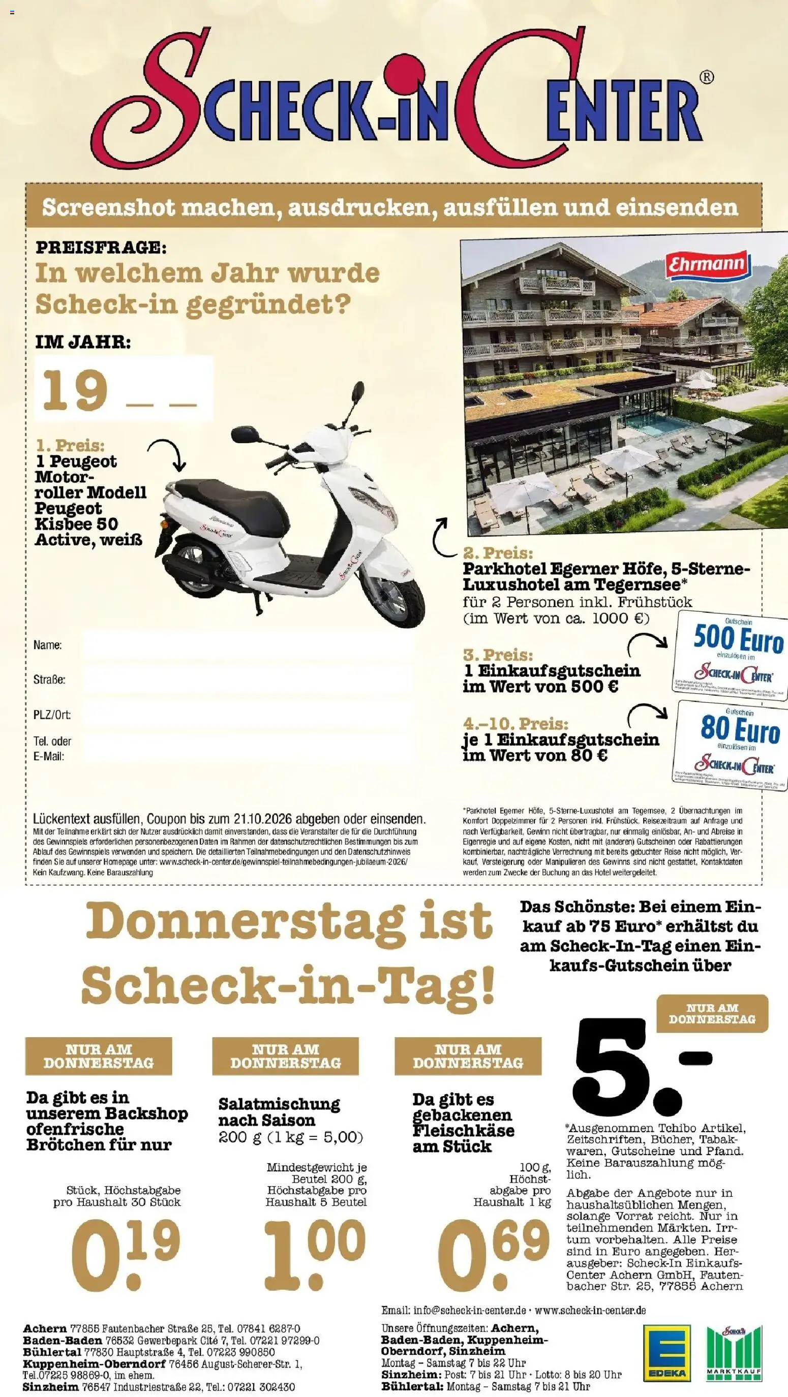 E center Prospekt Achern (ab 28.09.2026) zum Blättern | Seite: 74 | Produkte: Ofenfrische, Uhr
