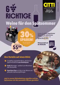 CITTI Markt - 6 RICHTIGE - Weine zum Spätsommer ab 17.08.2026 gültig