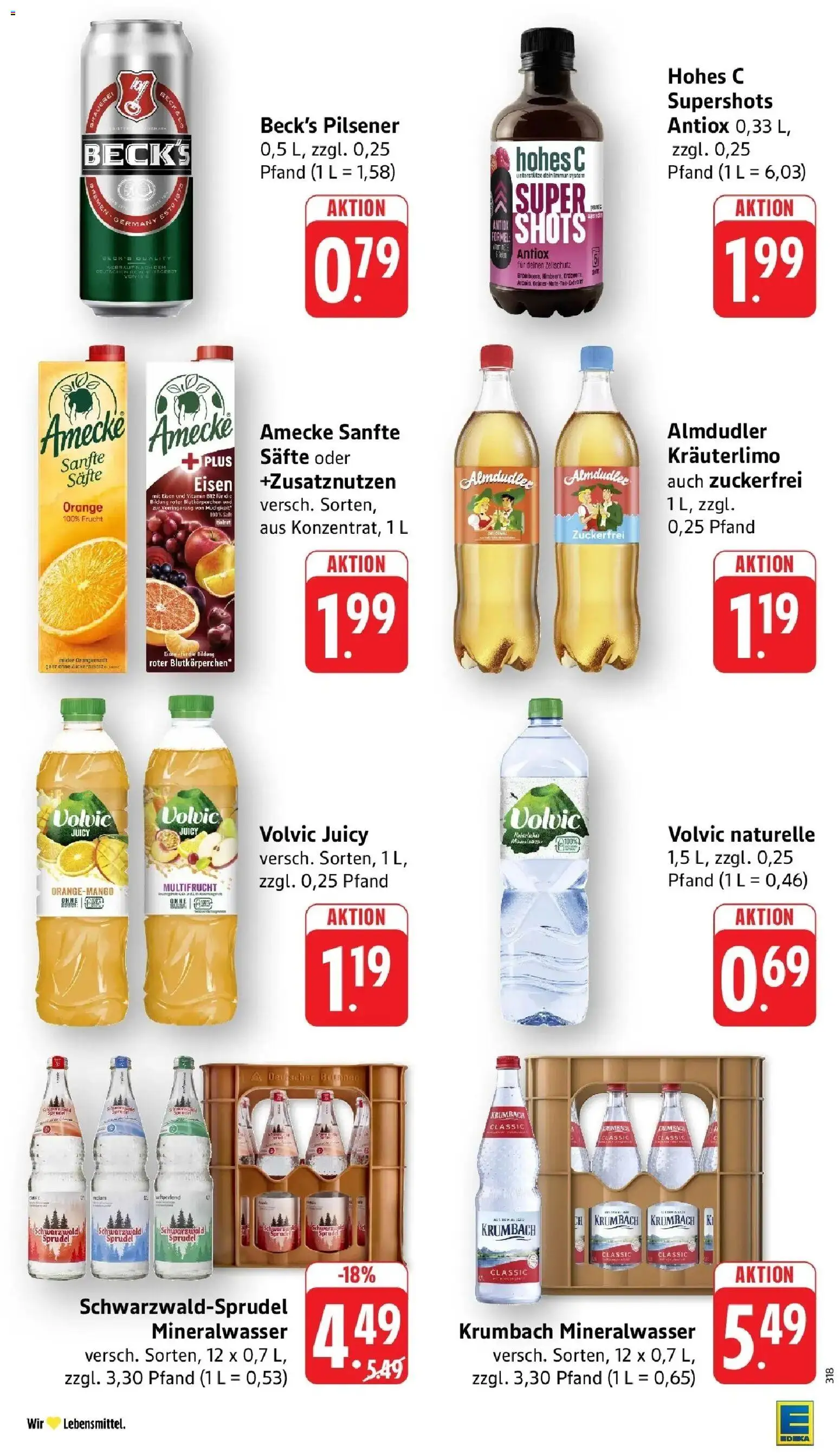 Edeka Prospekt Göppingen-Ursenwang (ab 14.09.2026) » Angebote Online | Seite: 22 | Produkte: Orangensaft, Hohes c, Saft, Volvic