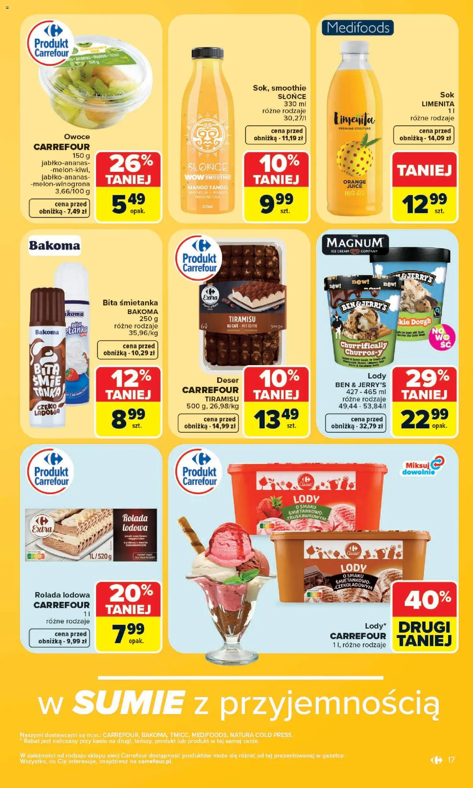 Carrefour gazetka od 20.07.2026 | Strona: 19 | Produkty: Smoothie, Rolada lodowa, Nasiona, Nasiona chia