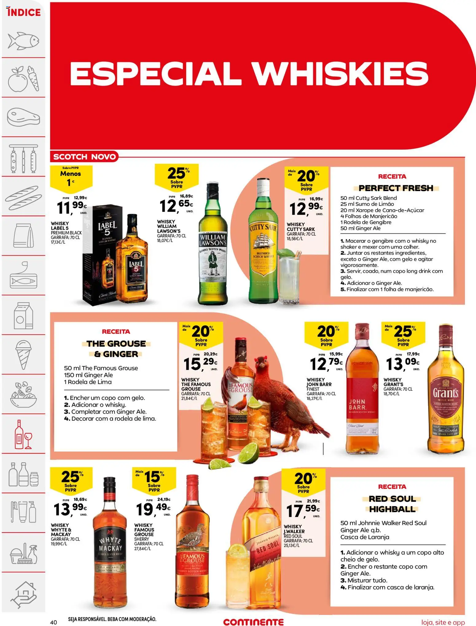 Continente folheto │ válido de 05.05.2026 | Página: 40 | Produtos: Whisky, Sumo, Xarope