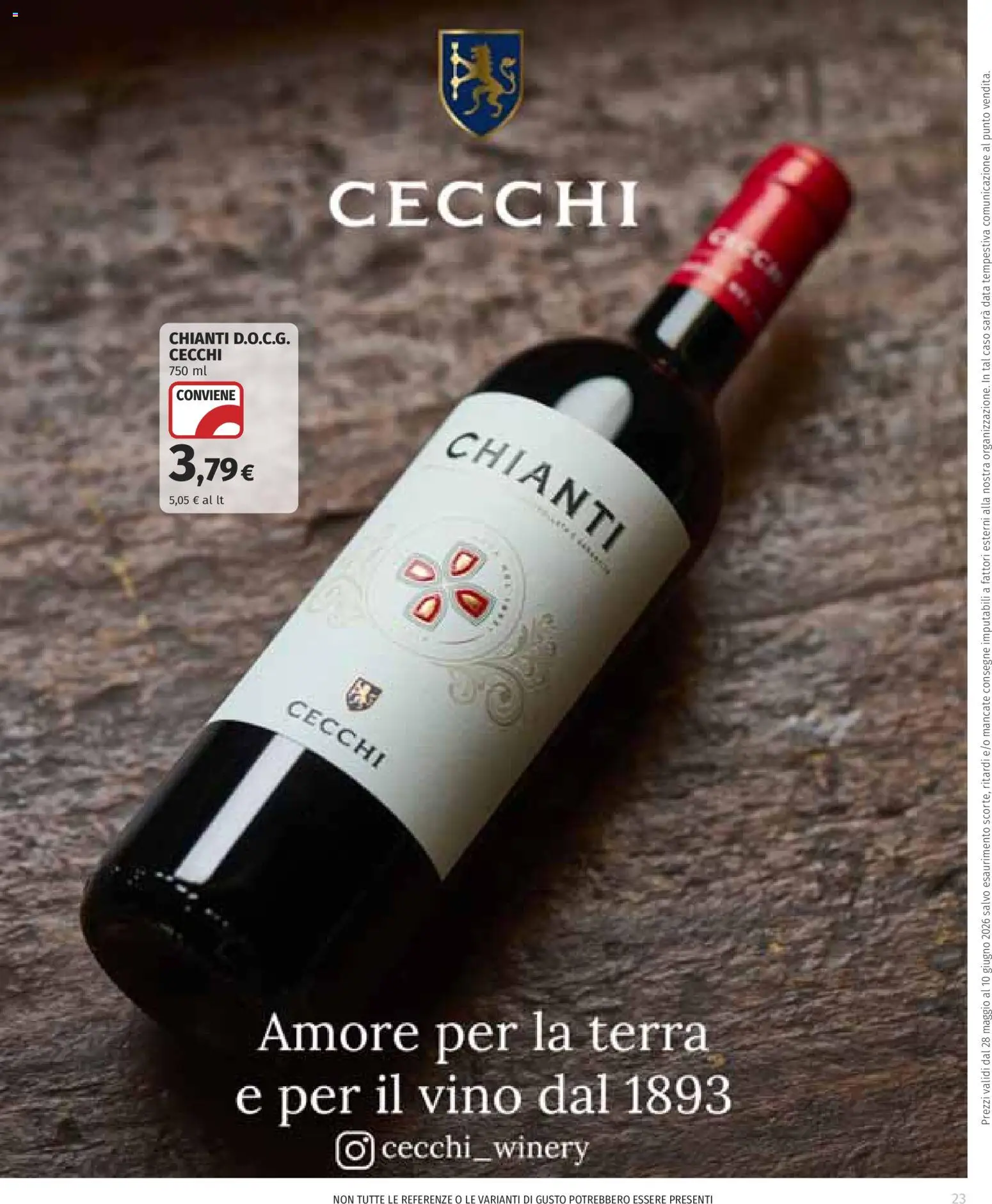Volantino COOP del 28.05.2026 | Pagina: 23 | Prodotti: Vino, Data, Terra