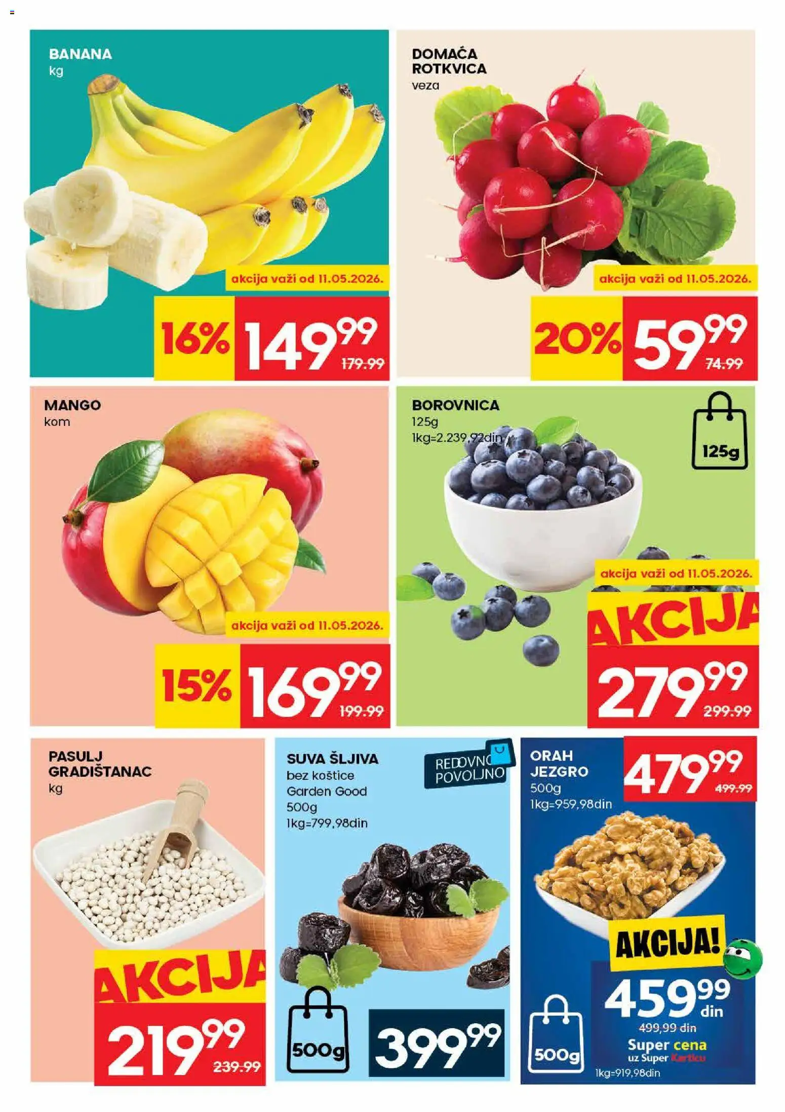 Idea katalog - važi od 07.05.2026 | Strana: 3 | Proizvode: Pasulj, Mango, Orah jezgro, Šljiva