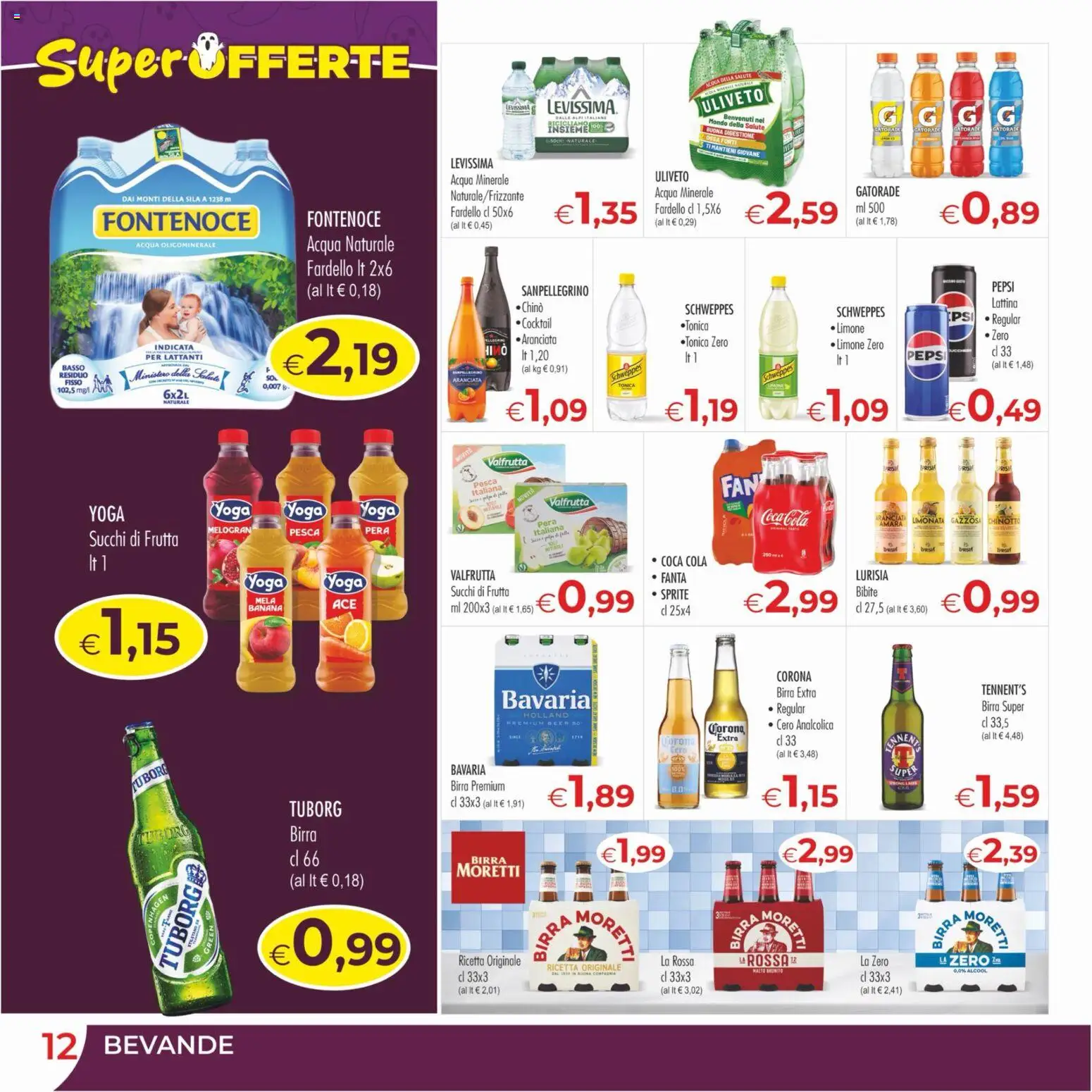 Volantino MerSi Supermercati del 21/10/2026 | Pagina: 12 | Prodotti: Birra, Bibite, Acqua minerale, Pepsi