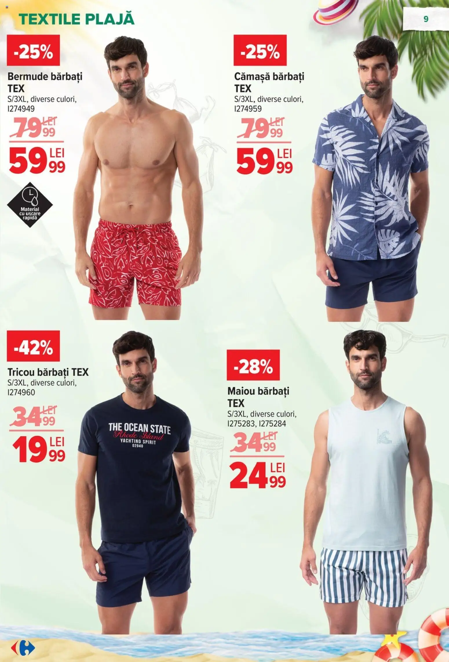 Noul catalog Carrefour – valabil de la 17.06.2026 | Pagină: 9 | Produse: Tricou, Maiou