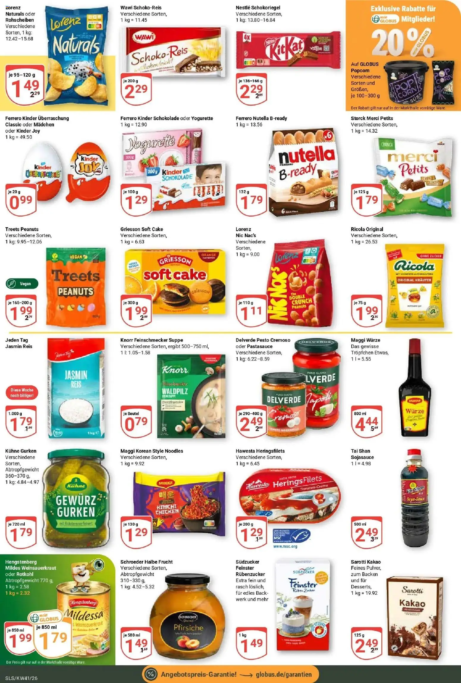 Globus Prospekt Saarlouis (ab 05.10.2026) » Angebote online | Seite: 19 | Produkte: Maggi, Kinder joy, Zucker, Gurken
