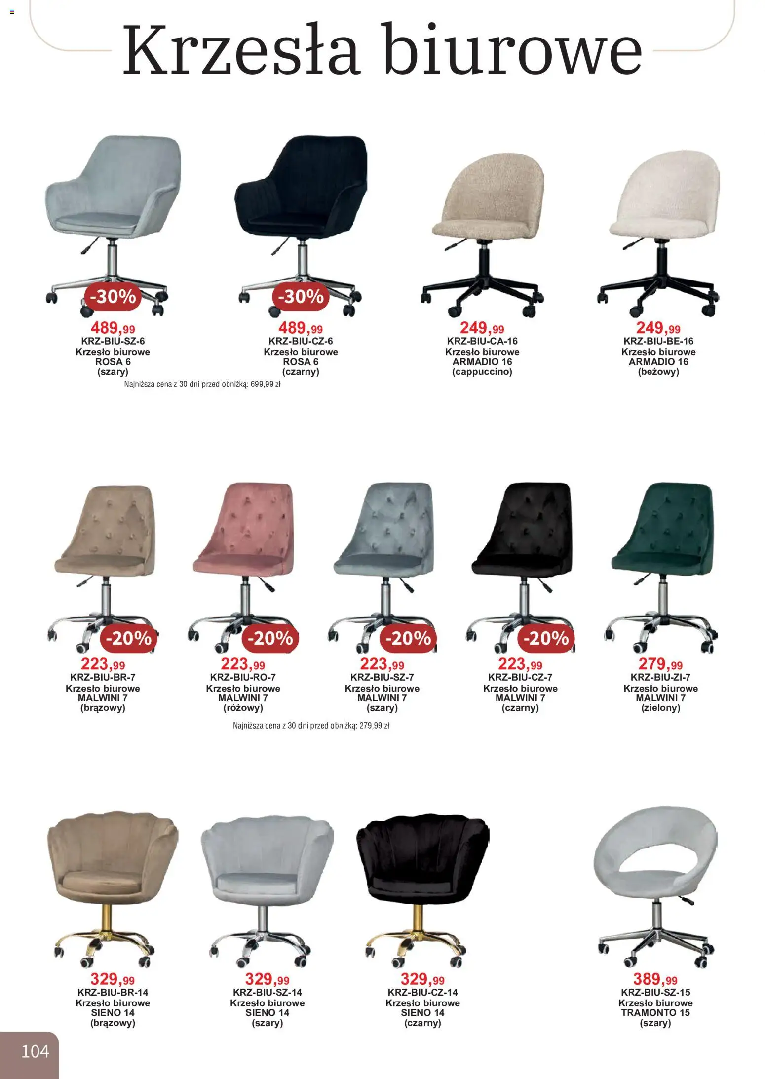 Bodzio Katalog od 01.08.2026 | Strona: 104 | Produkty: Cappuccino, Krzesło