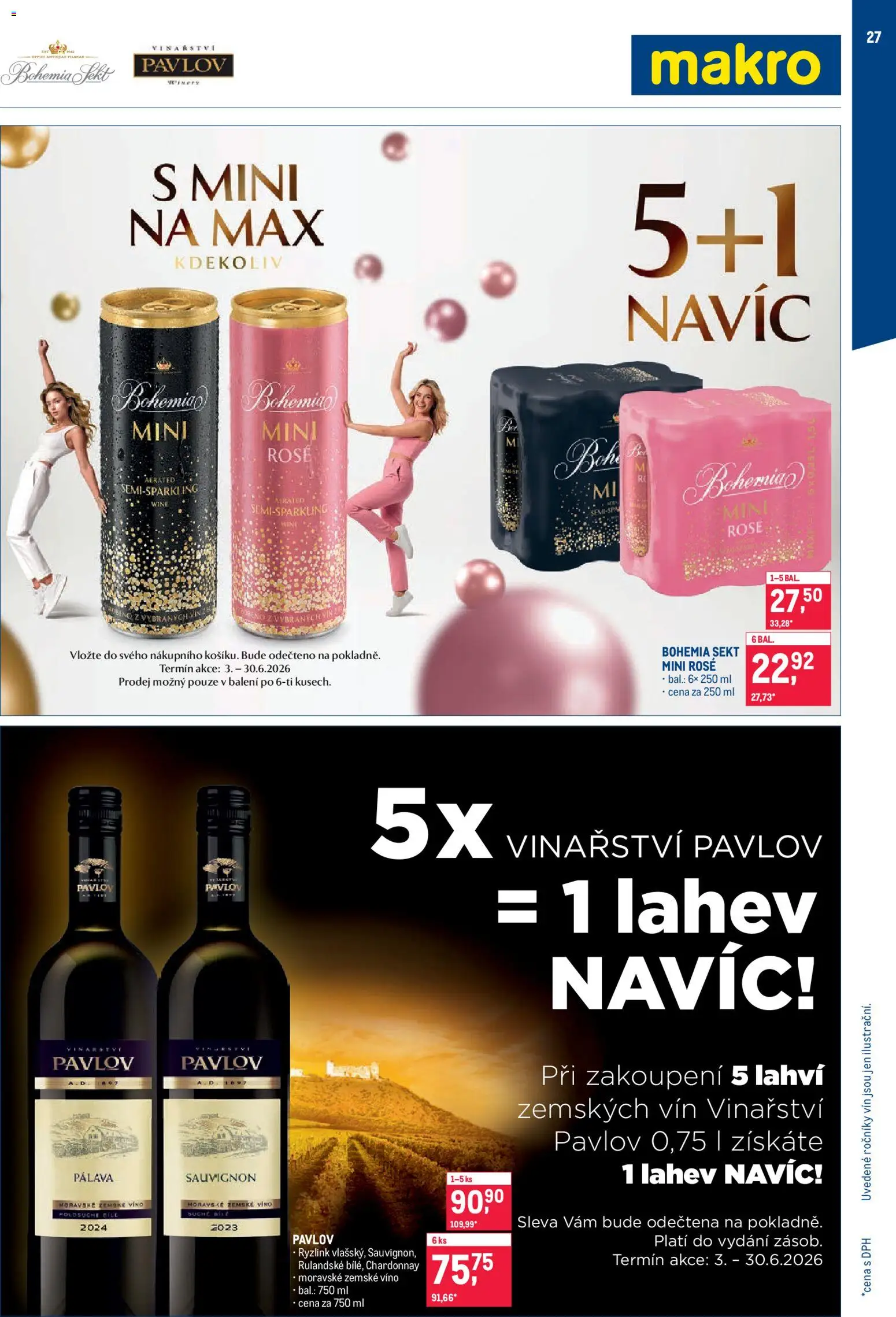 Makro leták - Obchodní partneři od 20.05.2026 | Strana: 27 | Produkty: Bohemia sekt, Víno, Sekt, Láhev