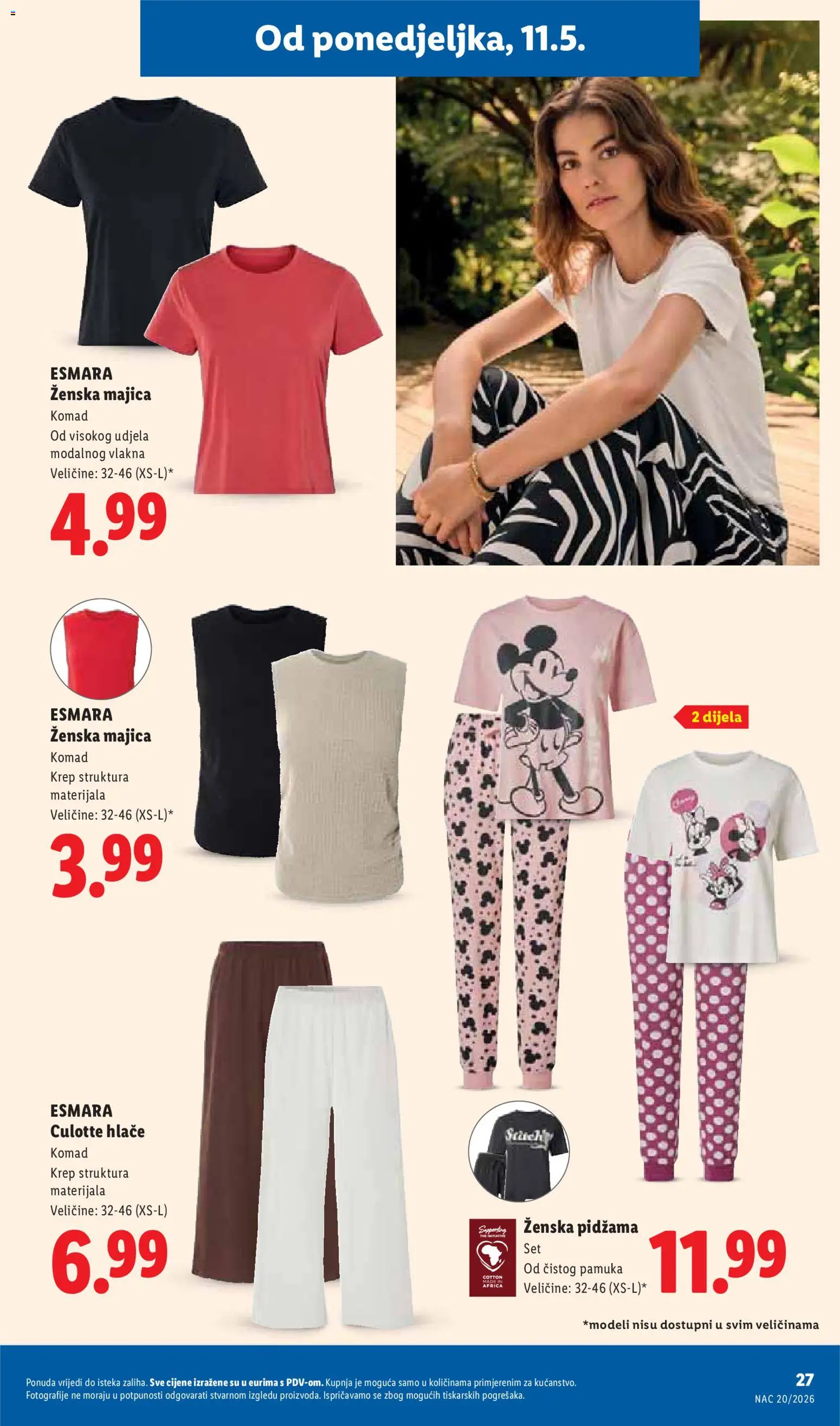 Lidl katalog | vrijedi od 11.05.2026 | Stranica: 27 | Proizvodi: Majica, Hlače, Pidžama