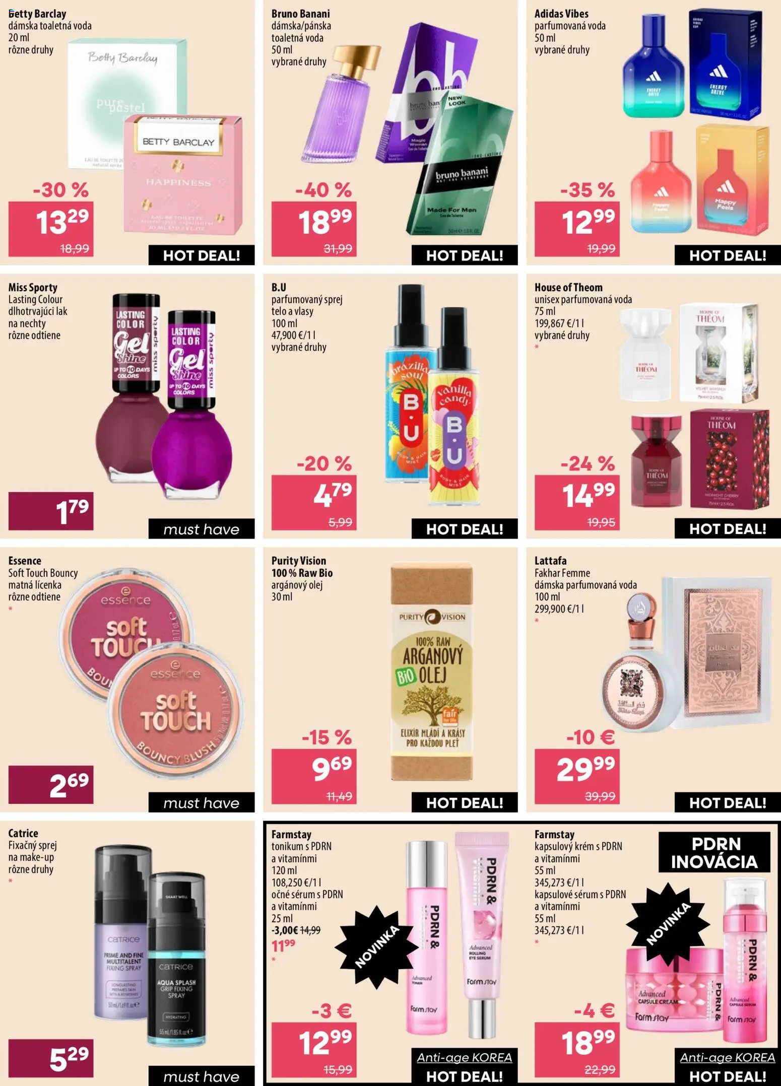 Nové 101 drogerie akcie – leták je platný od 19.08.2026 | Strana: 13 | Produkty: Toaletná voda, Lícenka, Adidas, Voda