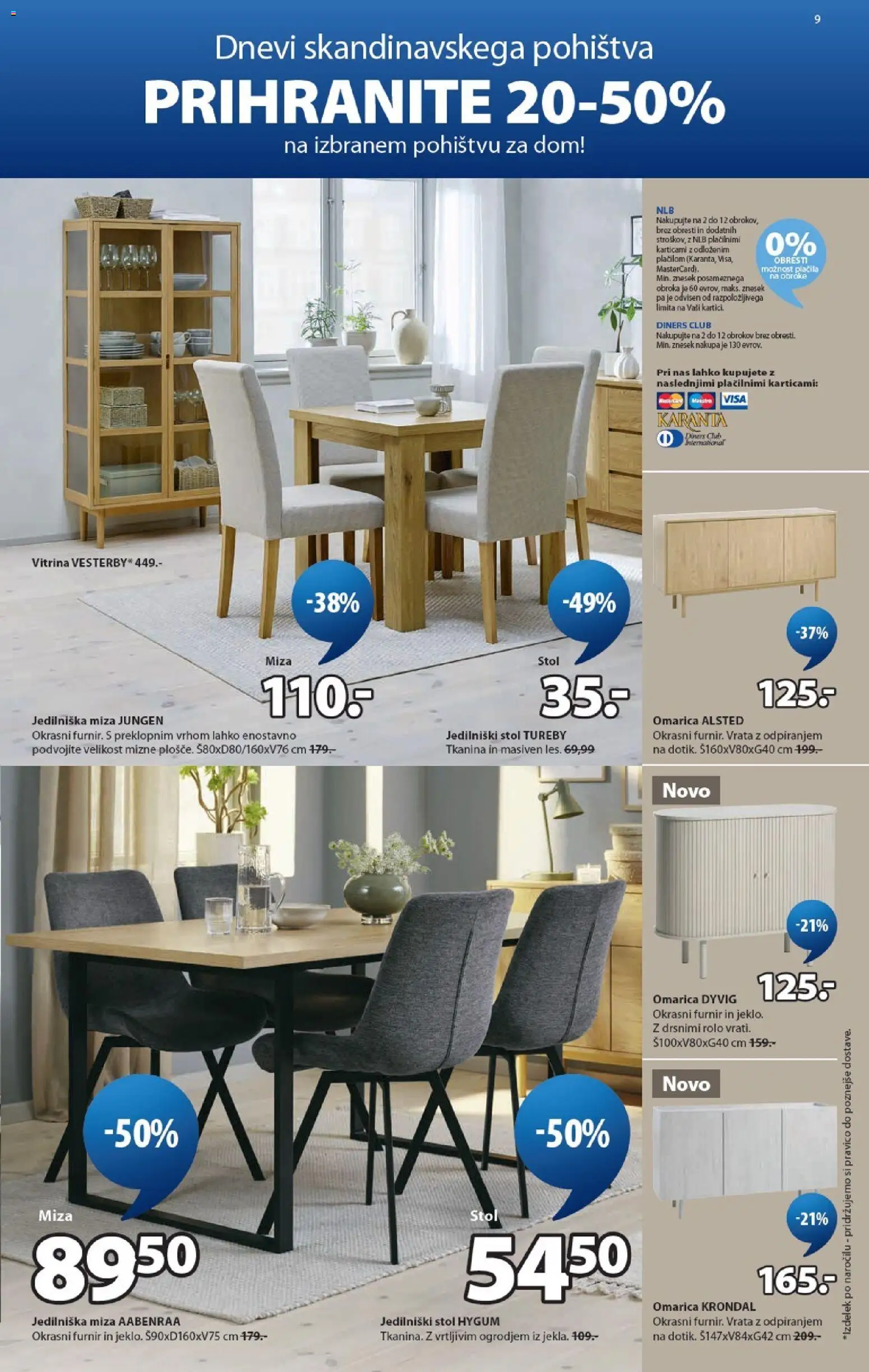 Novi JYSK katalog ponudbe – veljaven od 09.09.2026 | Stran: 9 | Izdelki: Vitrina, Stol, Vrata, Omarica
