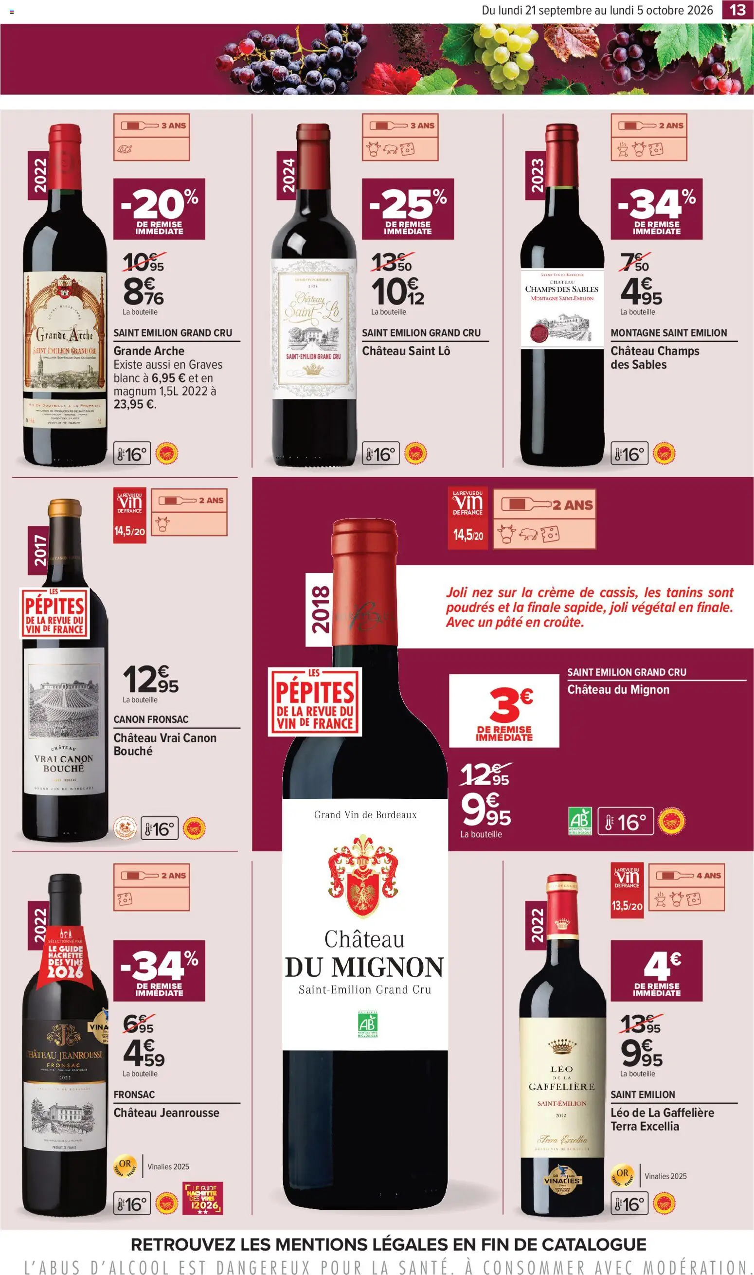 {H1} | Page: 13 | Produits: Pâte, Magnum, Vin, Crème