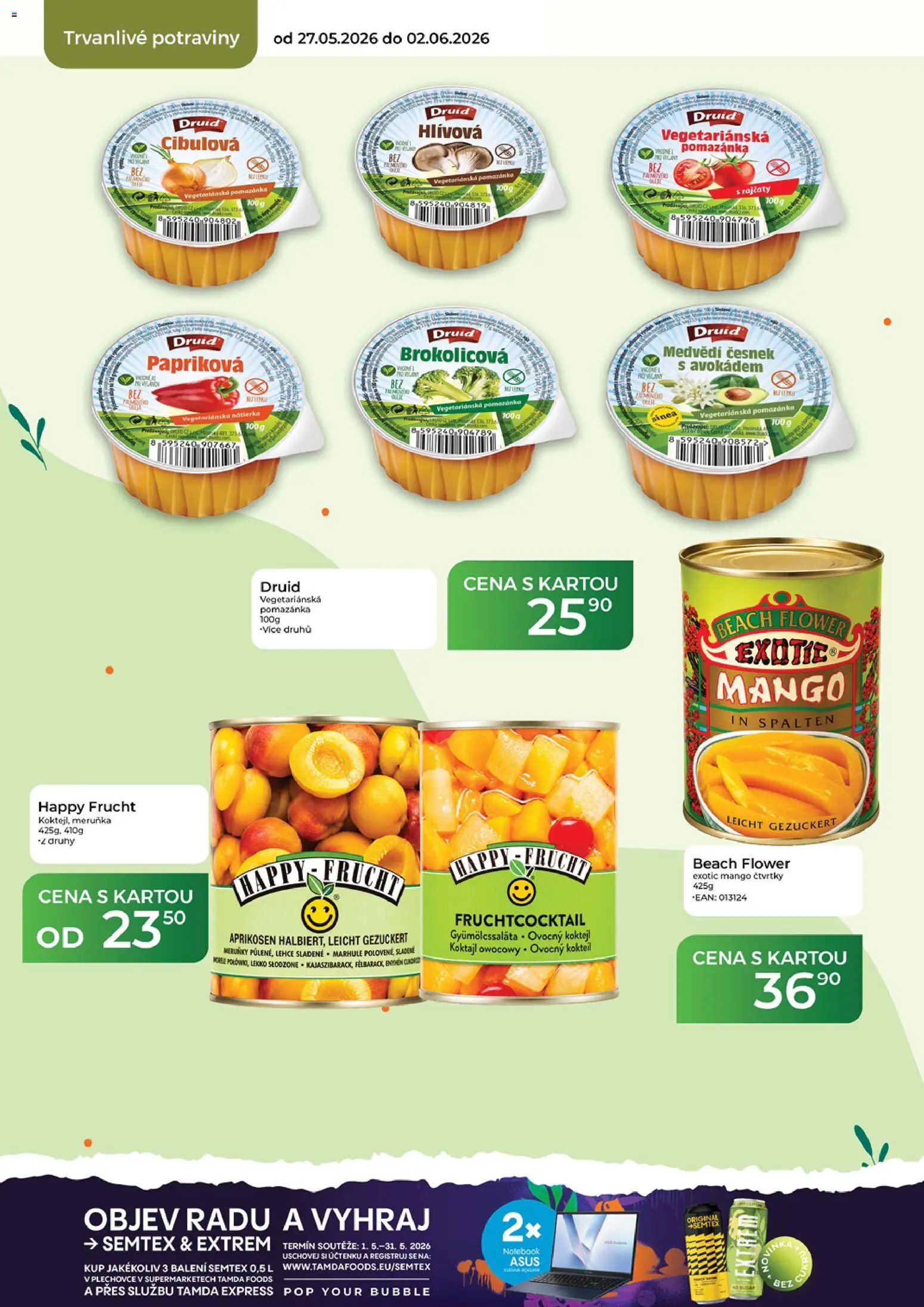 Tamda Foods leták od 27.05.2026 | Strana: 28 | Produkty: Notebook, Semtex, Pomazánka, Meruňky
