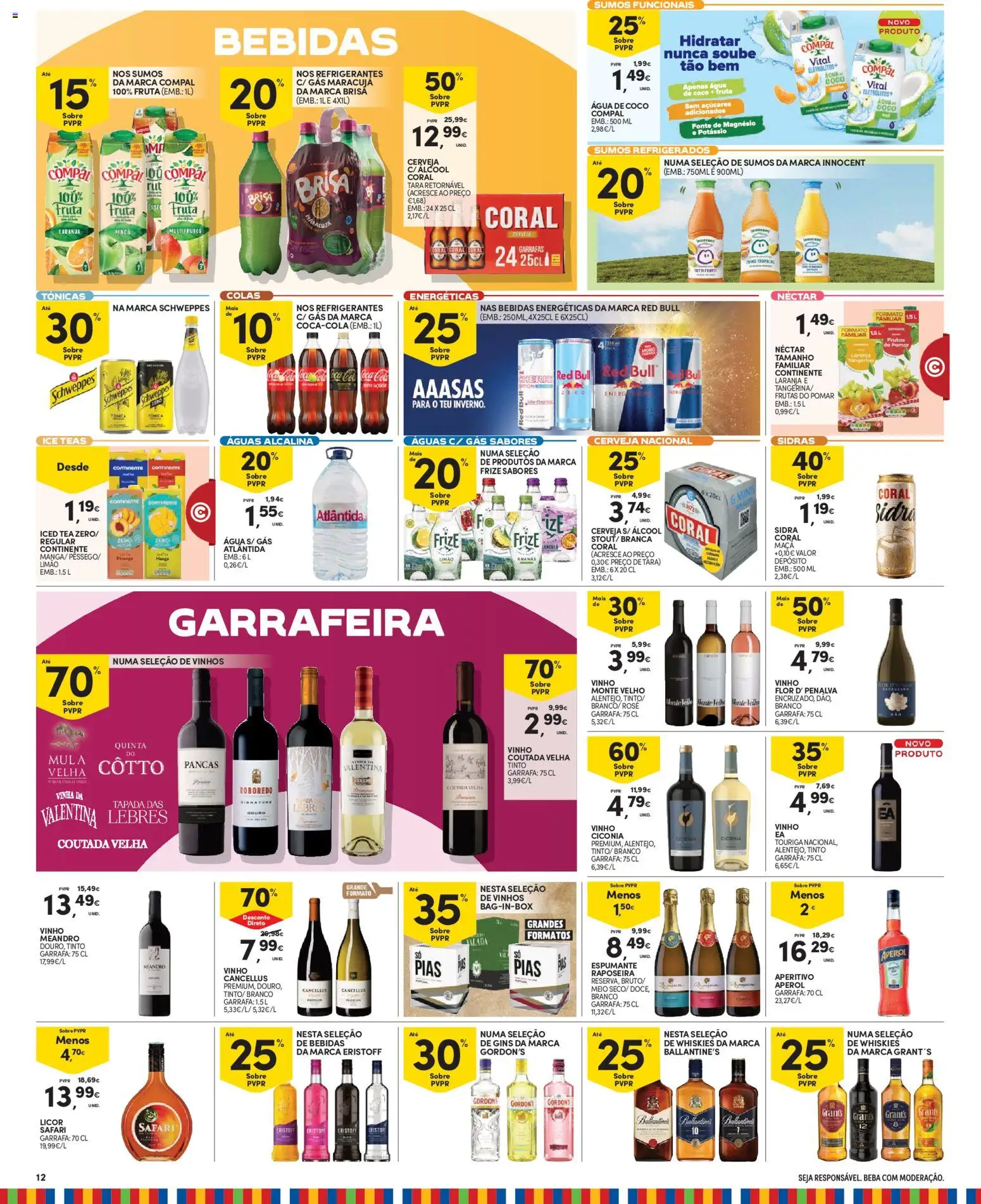 Continente folheto Madeira │ válido de 27/10/2026 | Página: 12 | Produtos: Red Bull, Espumante, Sidra, Frutas