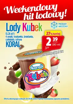 Pogląd oferty "Prim Market promocja - Lody Kubek Koral" - ważna od 28.08.2026