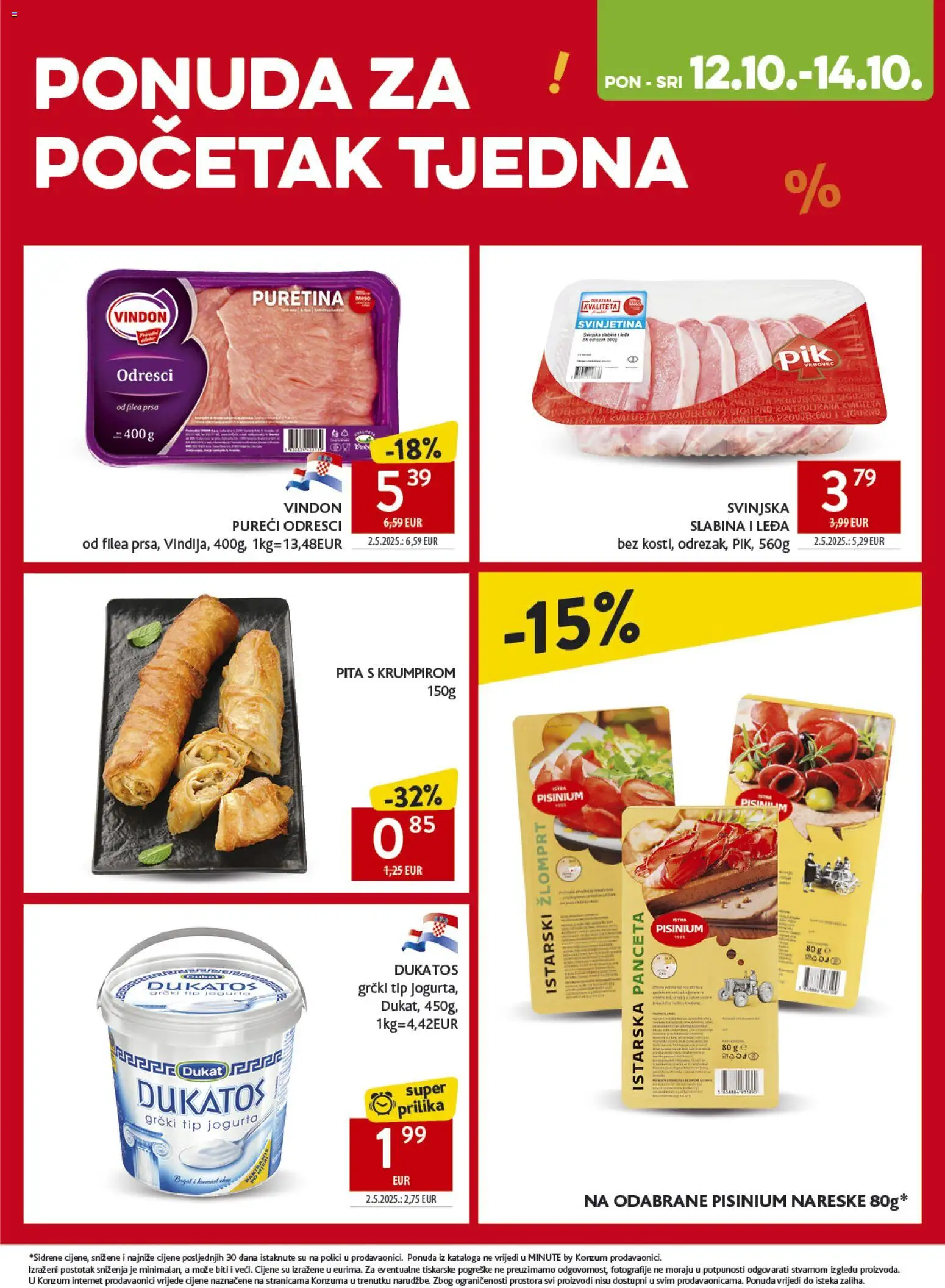 Konzum HR akciós ujság - amely érvényes a következő dátumtól: 2026.10.07. | Oldal: 60 | Termékek: Pita, Só