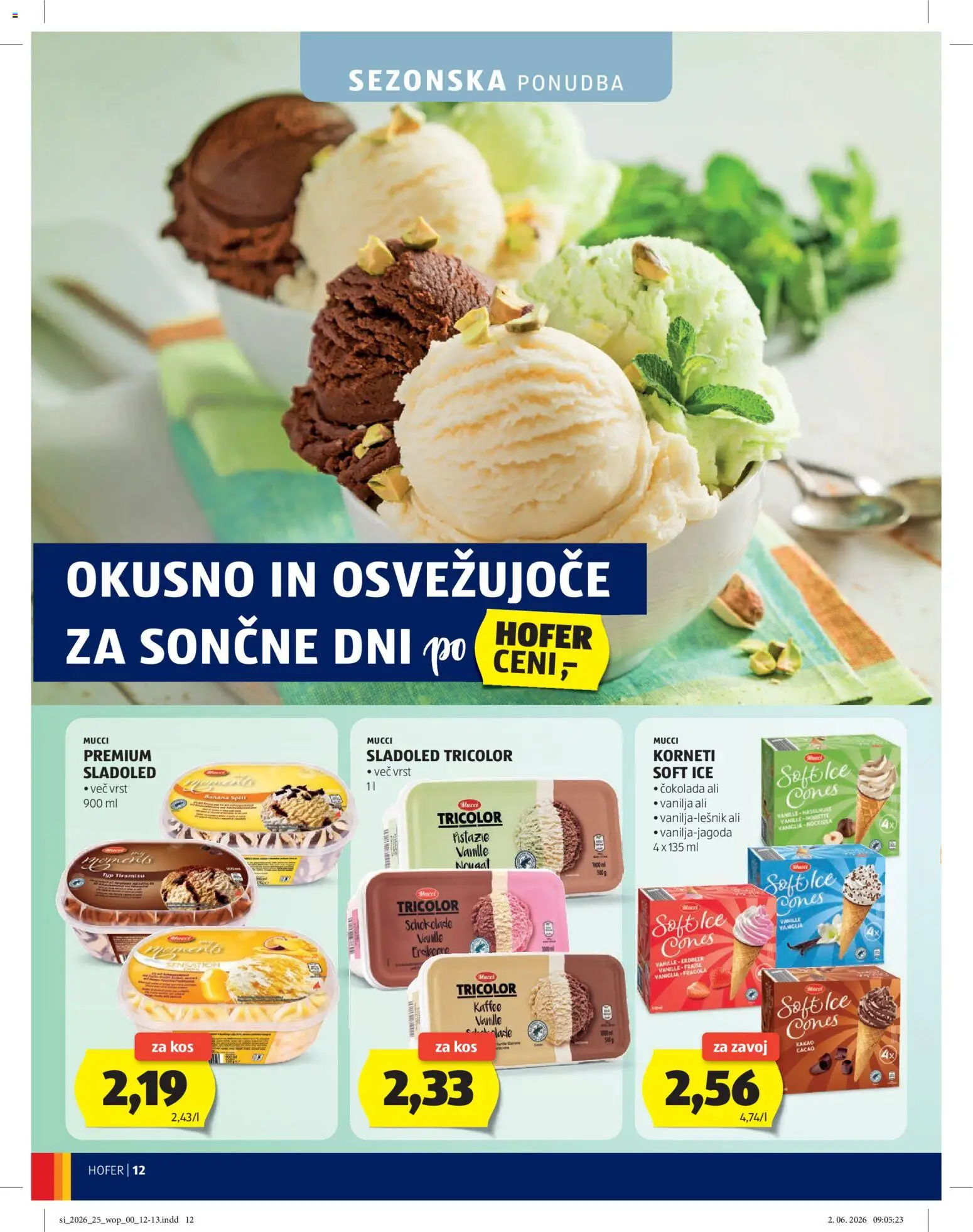 Hofer SI katalog | vrijedi od 10.06.2026 | Stranica: 12 | Proizvodi: Čokolada, Sladoled, Kakao