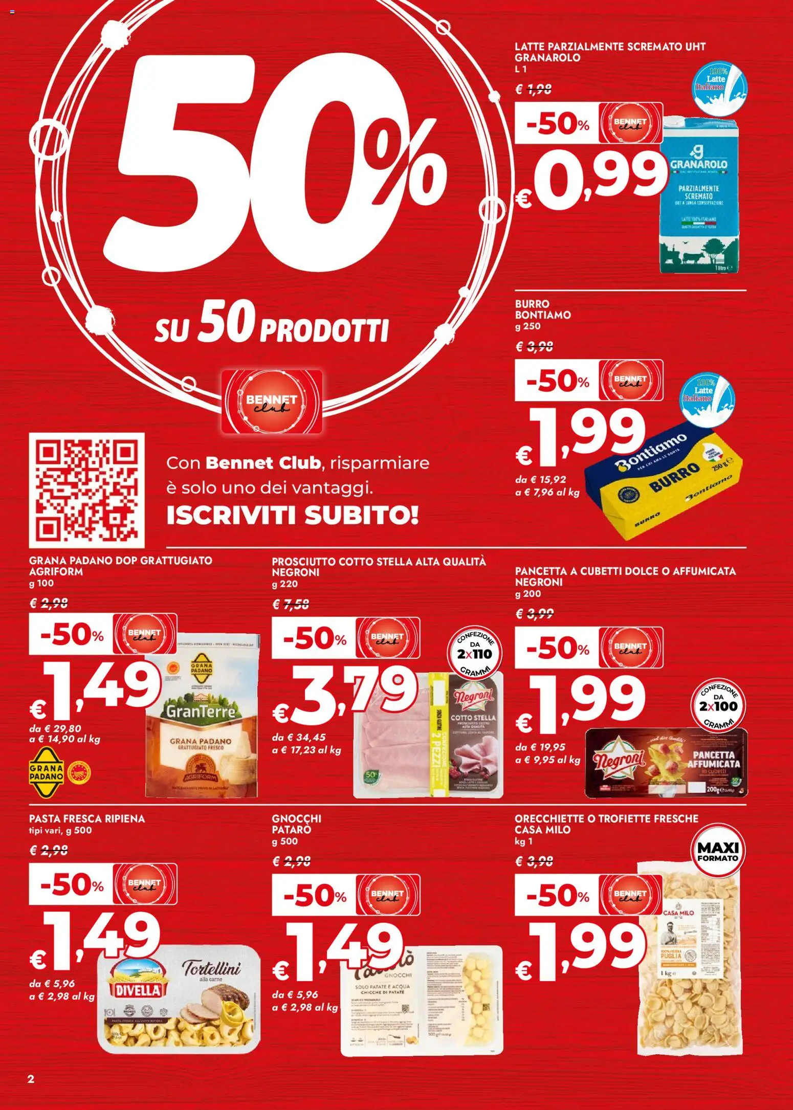 Volantino bennet del 07.04.2026 | Pagina: 2 | Prodotti: Patate, Burro, Grana Padano, Orecchiette