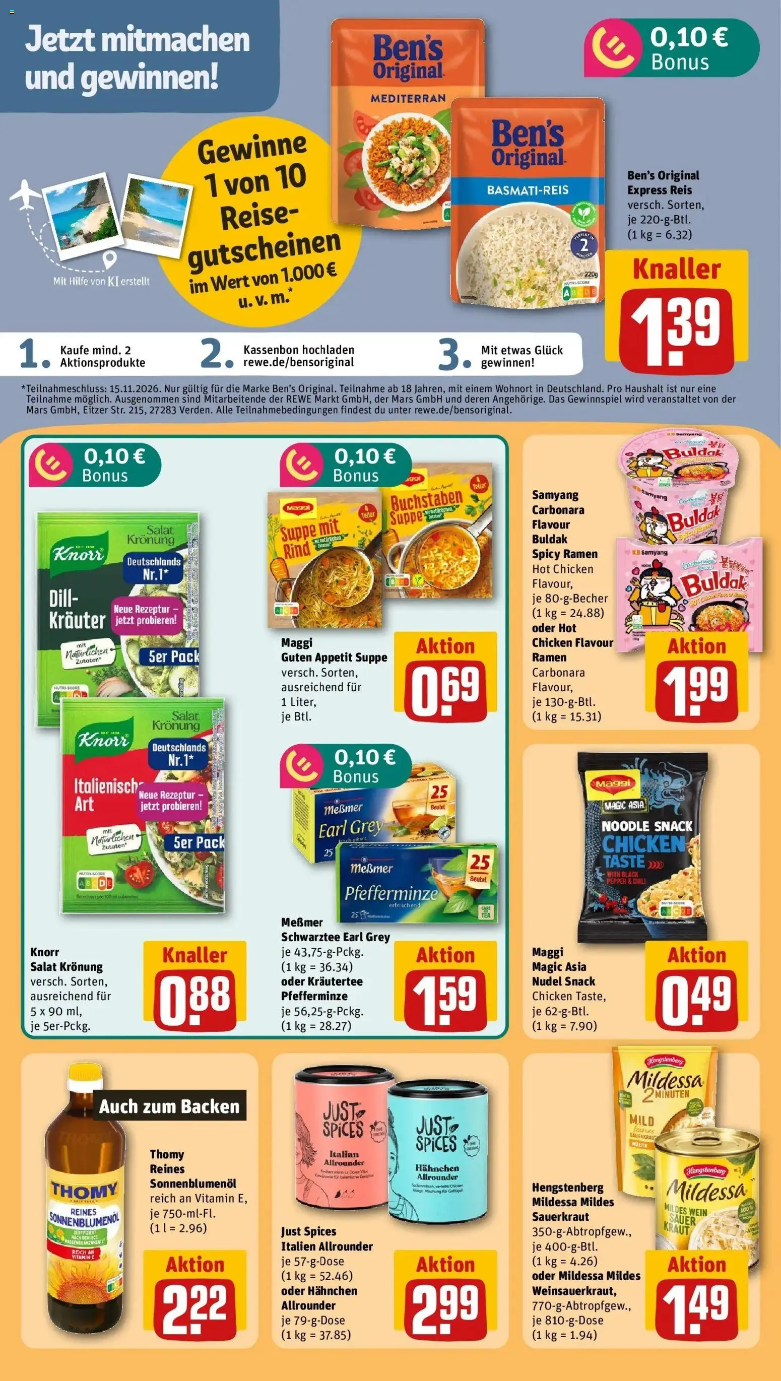 REWE Prospekt ab 07.09.2026 zum Blättern » Angebote | Seite: 20 | Produkte: Hahnchen, Basmatireis, Messmer, Chili