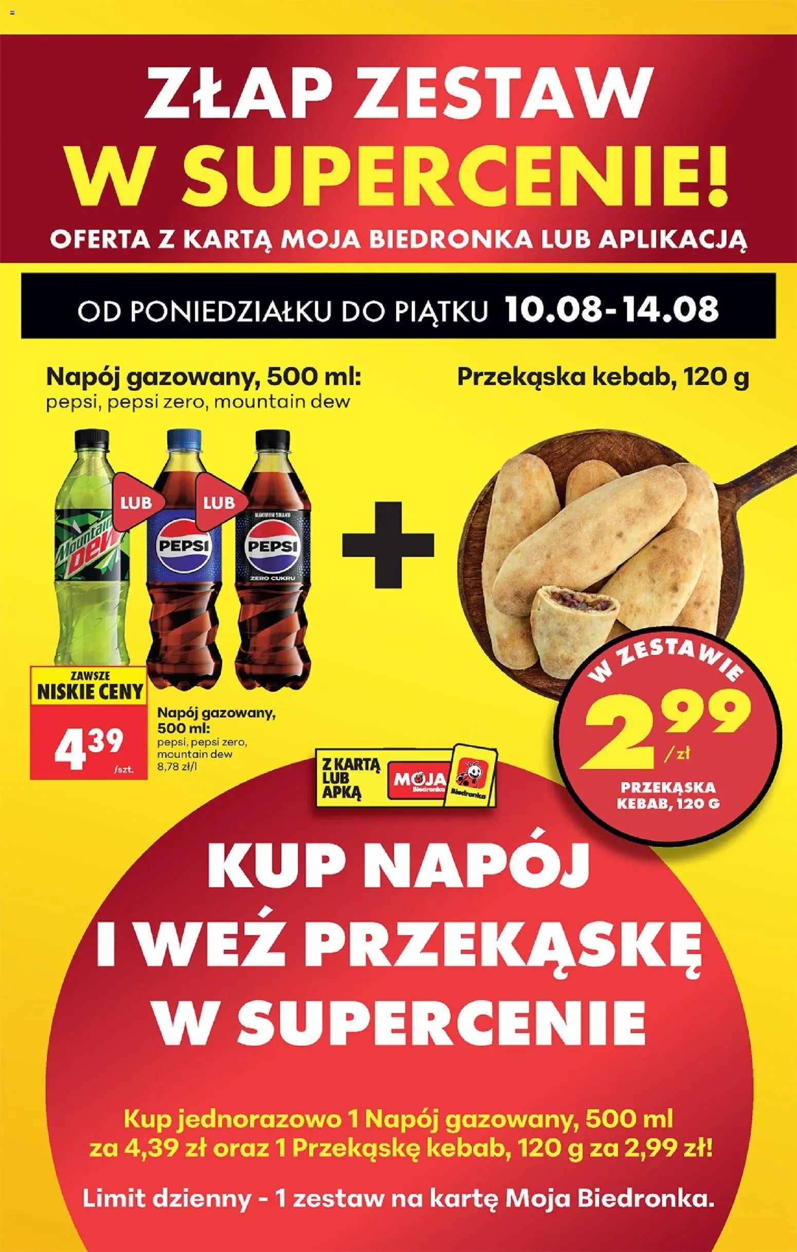 Biedronka Polsko leták - Codziennie niskie ceny od 12.08.2026 | Strana: 47 | Produkty: Pepsi, Pepsi Zero, Mountain Dew