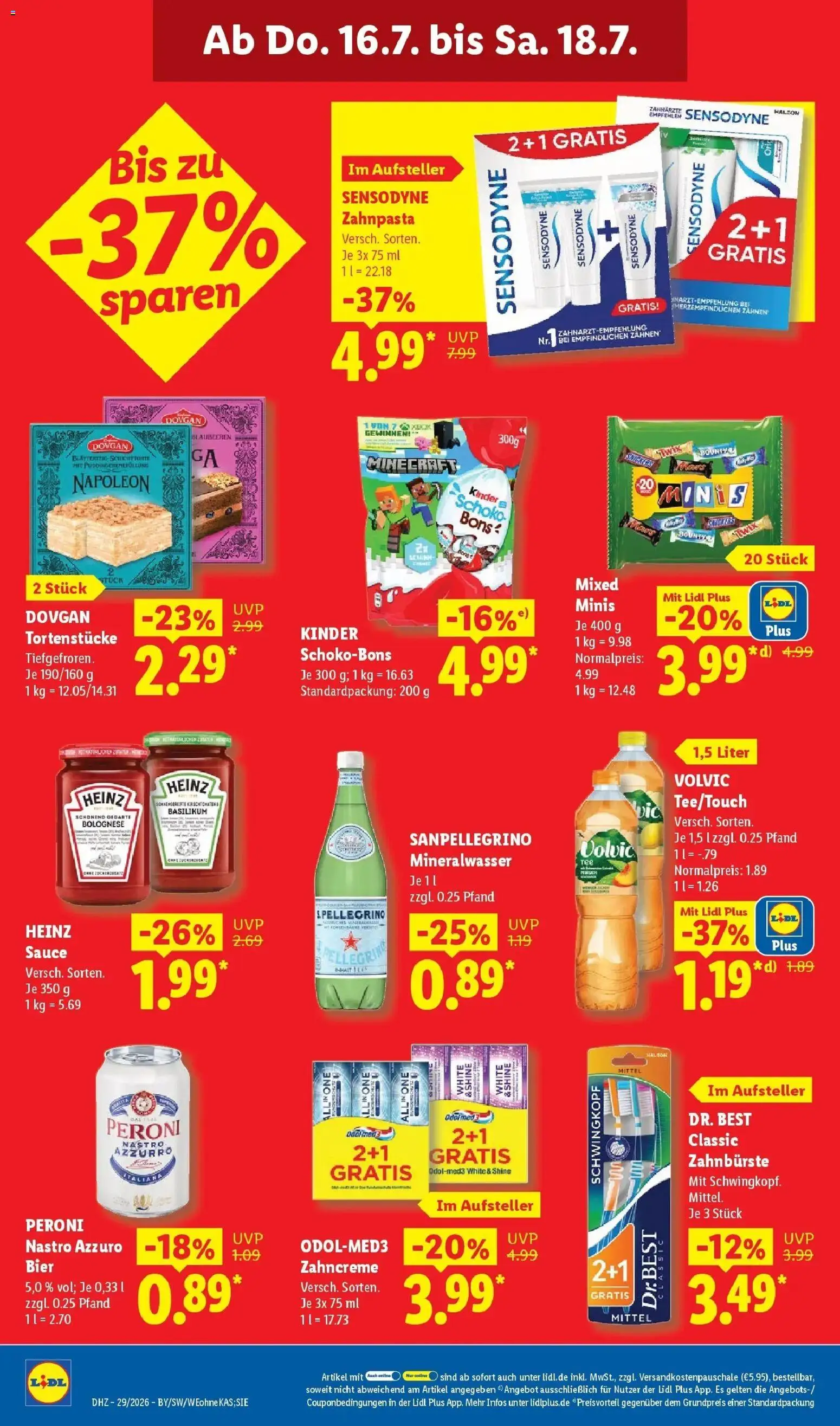 Lidl Prospekt Künzell – gültig ab 13.07.2026 | Seite: 70 | Produkte: Mineralwasser, Zahnpasta, Zahnbürste, Volvic