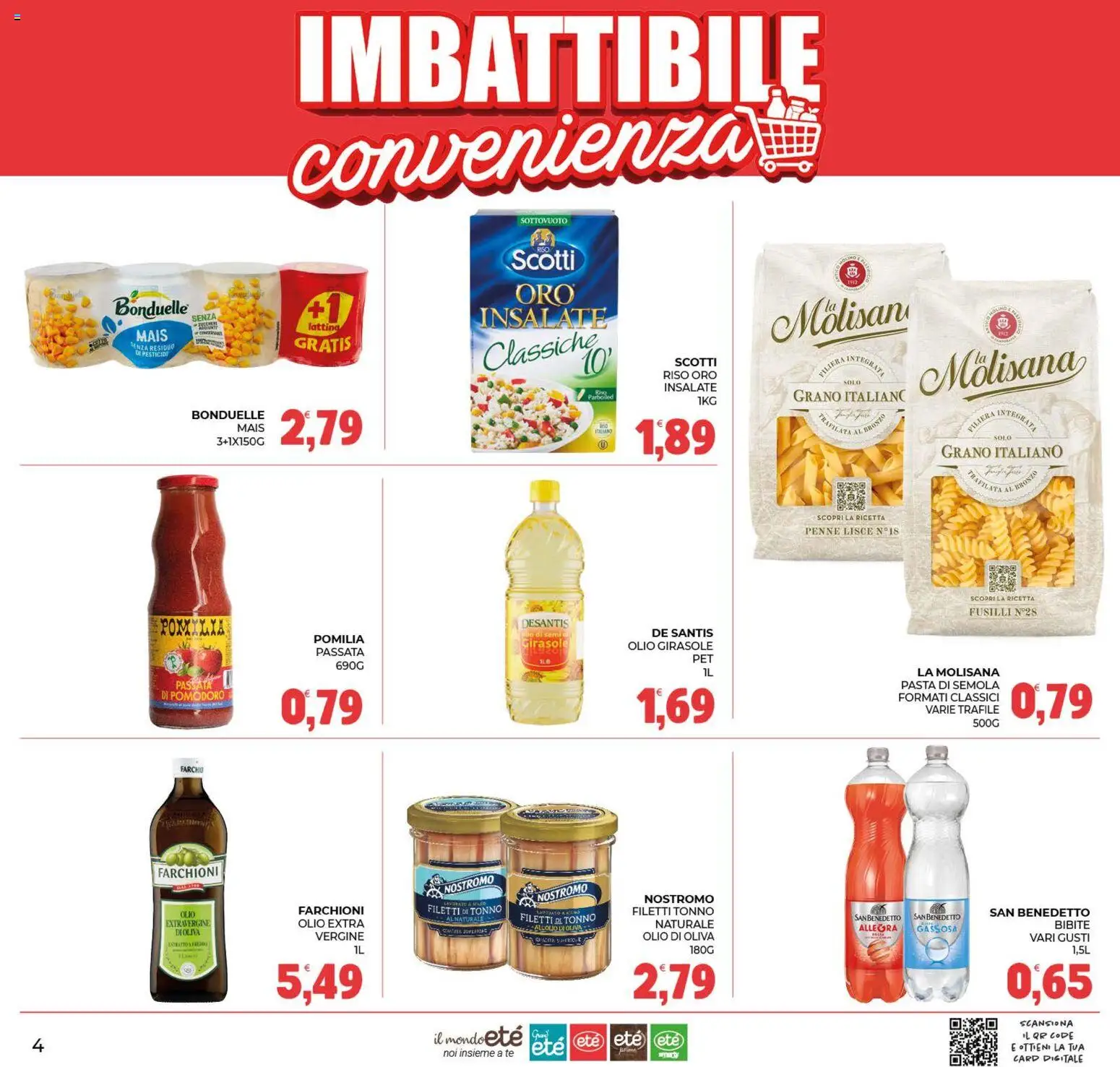 Volantino Eté del 07/08/2026 | Pagina: 4 | Prodotti: Tè, Pasta di semola, Pomodoro, Penne