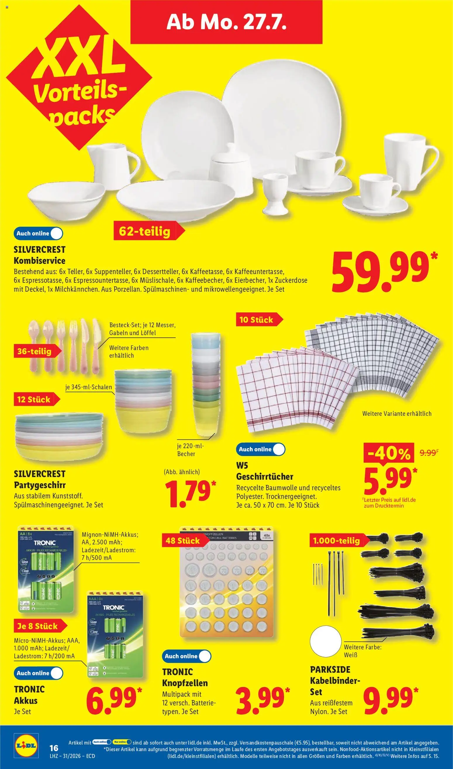 Lidl Německo leták od 27.07.2026 | Strana: 32 | Produkty: Parkside