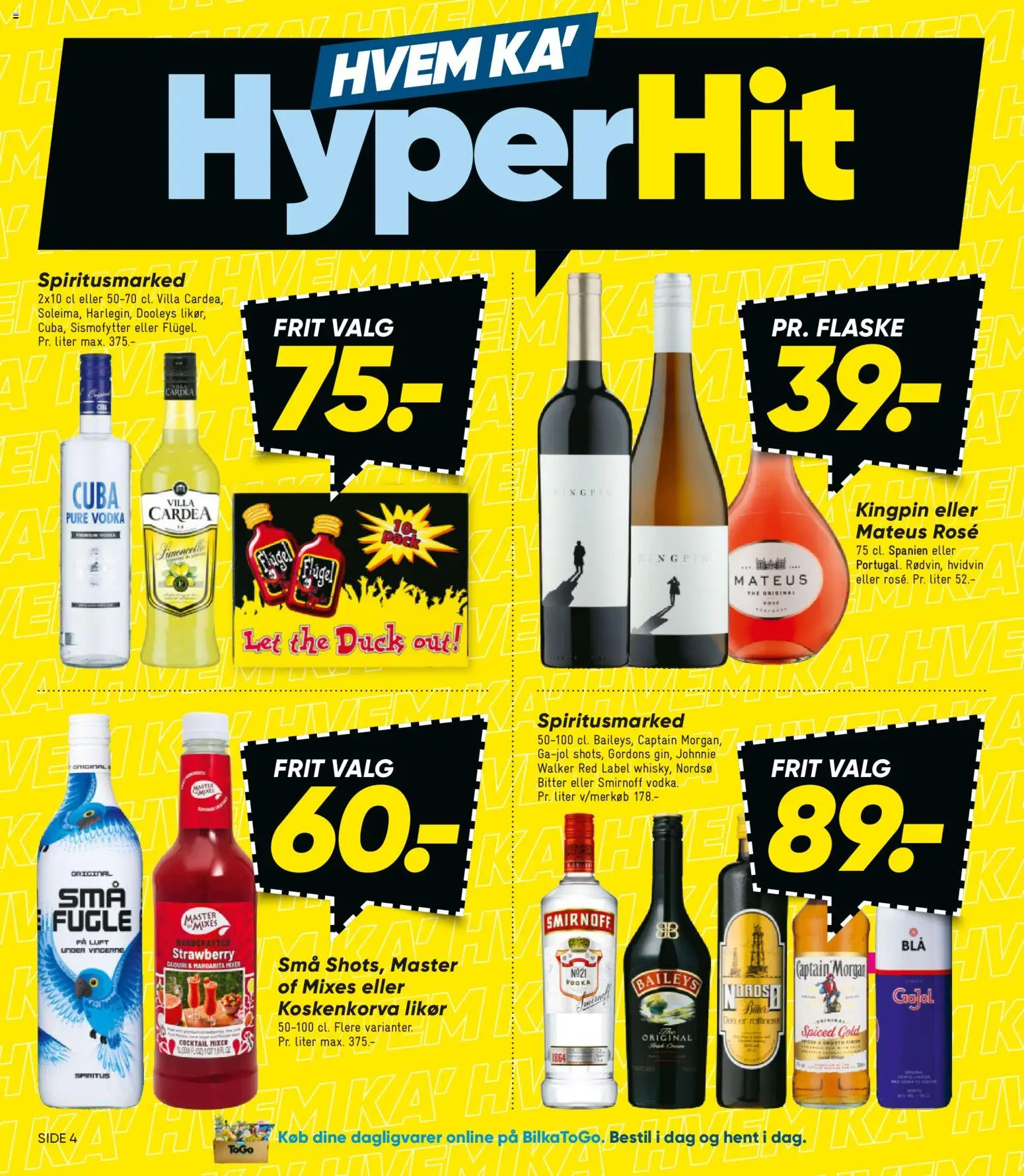 Bilka tilbudsavis – gyldig fra 19.06.2026 | Side: 4 | Produkter: Amendoins, Vodka, Mixer