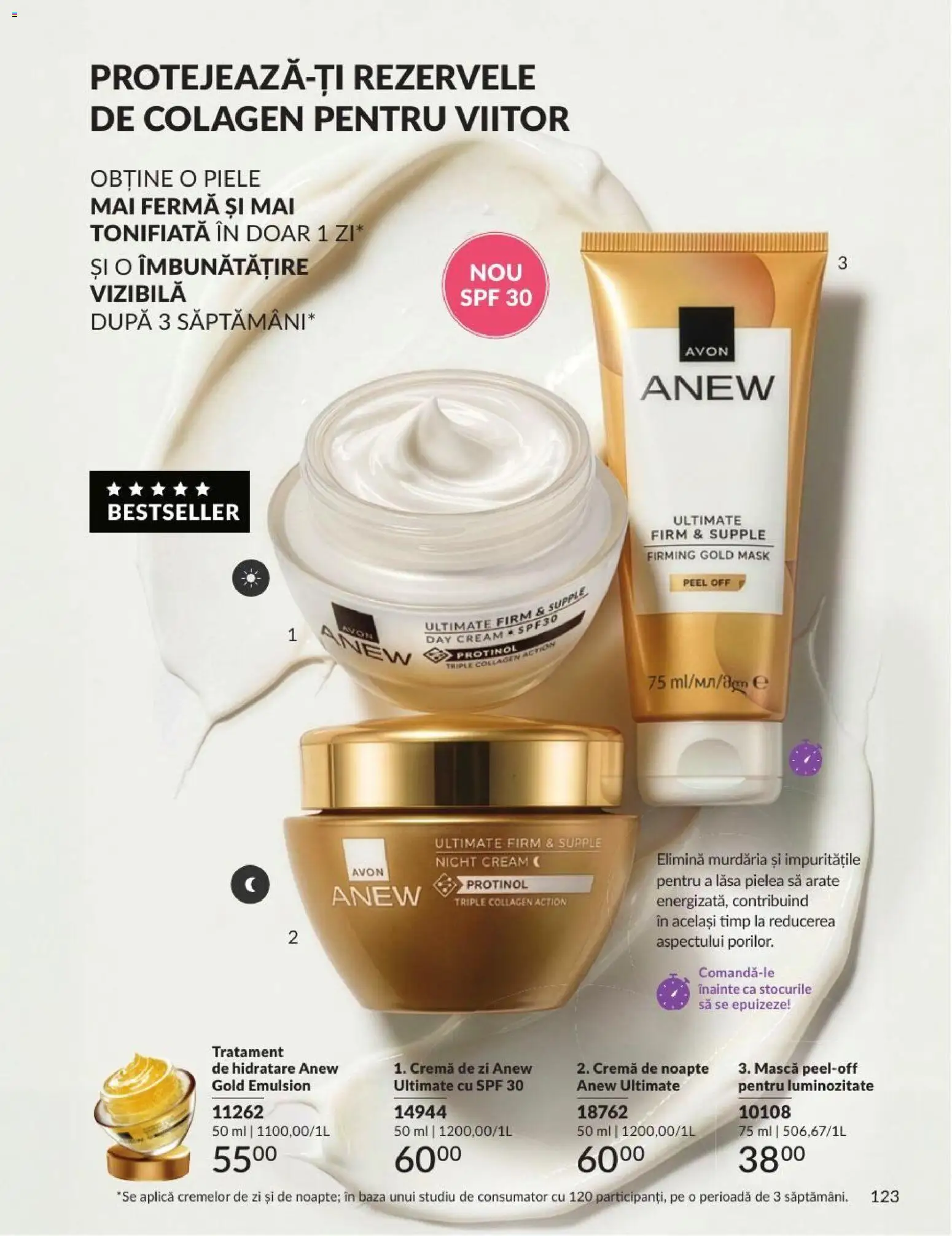 Noul catalog Avon – valabil de la 01.09.2026 | Pagină: 123 | Produse: Cremă de zi, Cremă de noapte, Aplică, Cremă