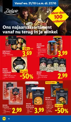 Lidl Folder week Folder week 43 - Voorbeeld van een folder van Lidl, geldig van 19/10/2026 | Pagina: 14 | Producten: Vis, Bacon, Kaas, Salami