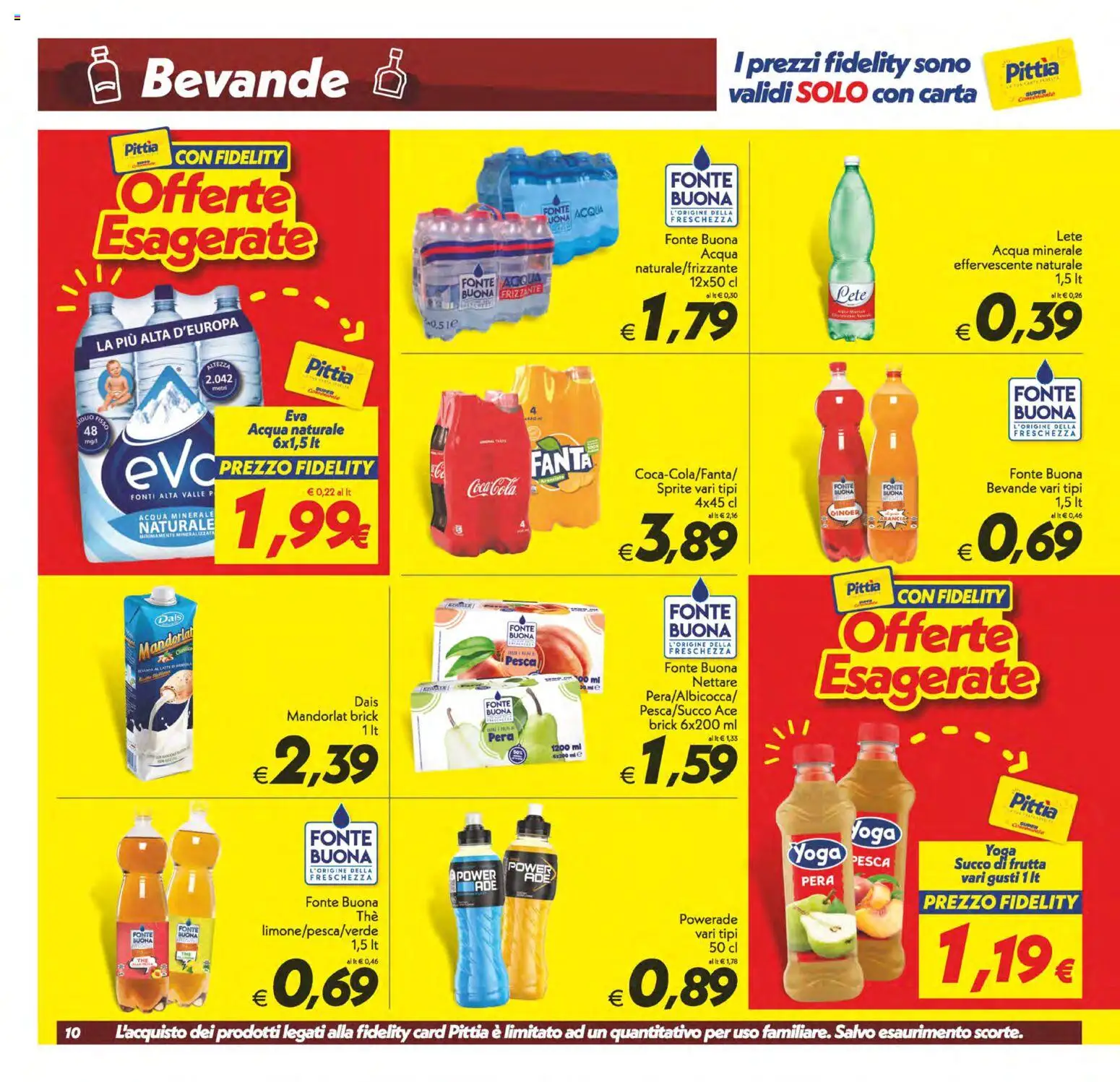 Volantino SuperConveniente del 01/09/2026 | Pagina: 10 | Prodotti: Pesca, Pera, Acqua naturale, Fanta
