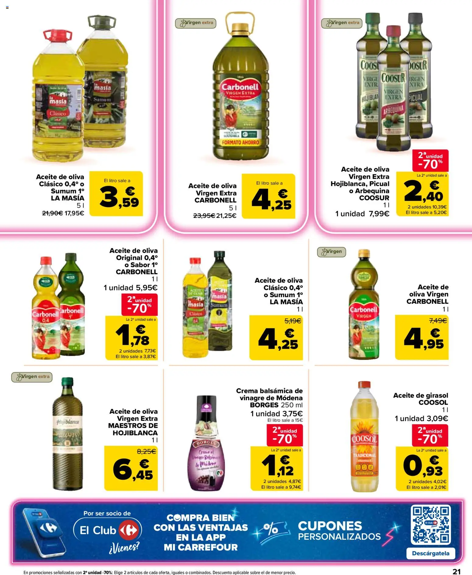 Carrefour Market folleto │ válido desde el 28/07/2026 | Página: 21 | Productos: Aceite, Aceite de oliva, Aceite de oliva virgen extra, Δεξαμενή
