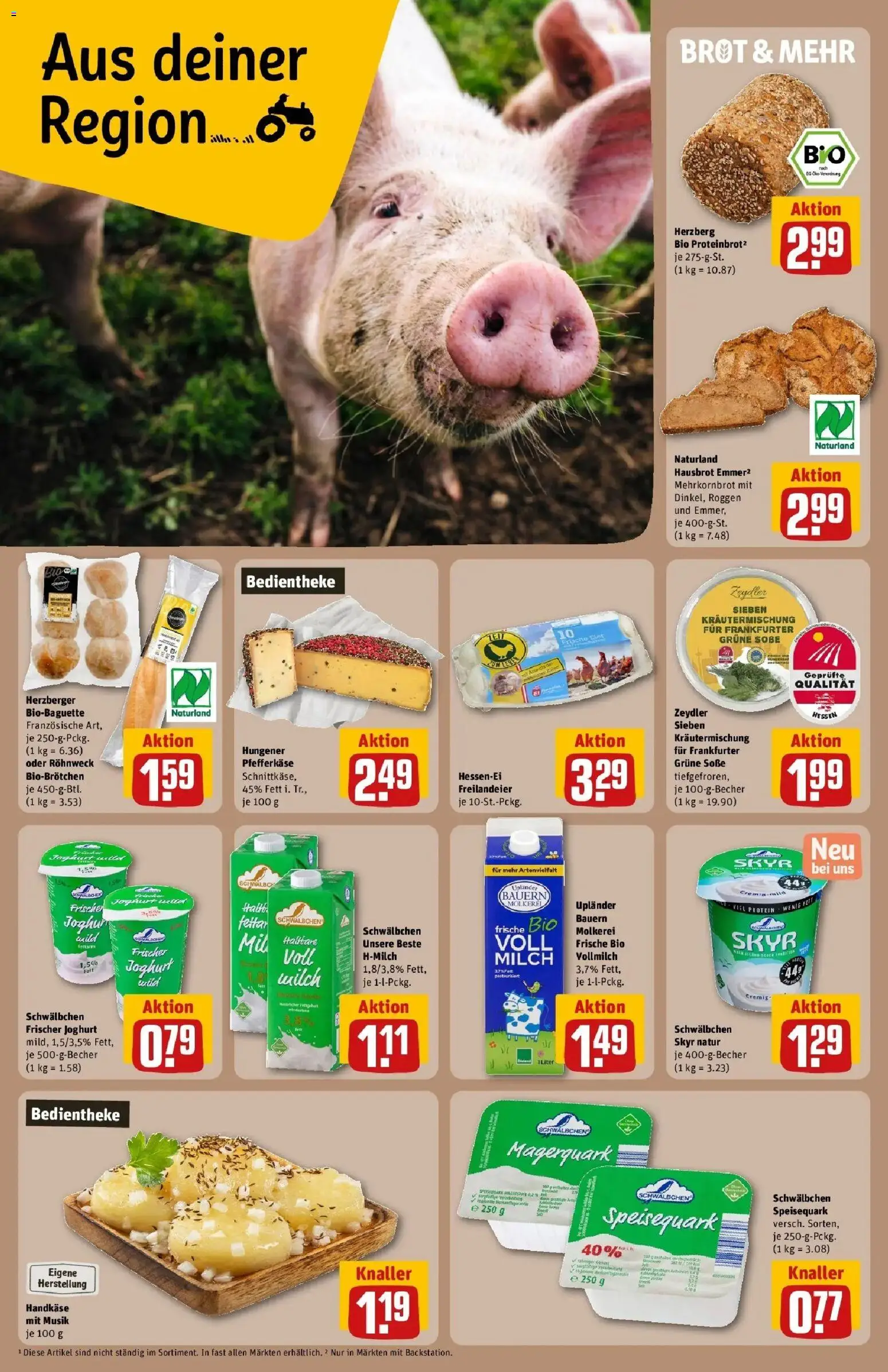 REWE Prospekt ab 26.10.2026 zum Blättern » Angebote | Seite: 22 | Produkte: Skyr, Soße, Brot, Speisequark