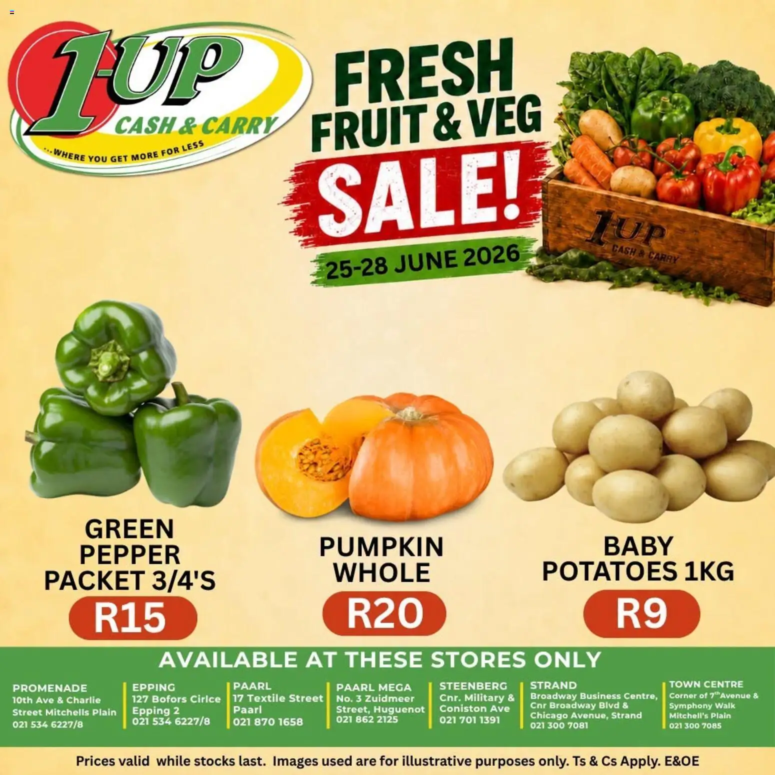 New 1UP Cash & Carry catalogue – valid from 25/06/2026 | Page: 2 | Products: Potatoes, Fruit, Pepper