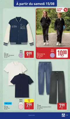 Aldi - Prévisualisation de Aldi catalogue valide à partir de 11/08/2026 | Page: 39 | Produits: Jeans, Polo, Coton, Veste
