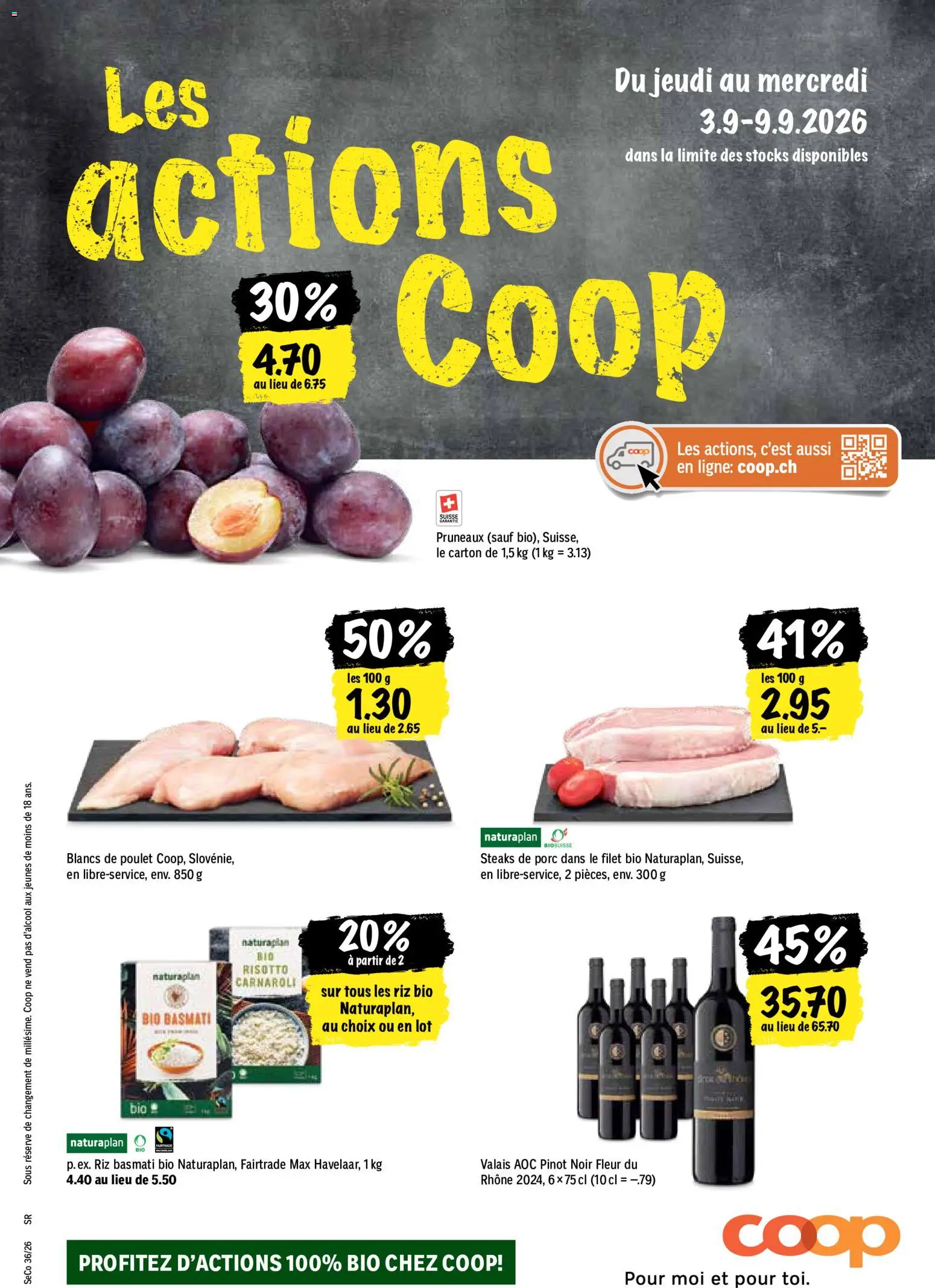 Coop aktionen FR – gültig ab 03.09.2026 | Seite: 1