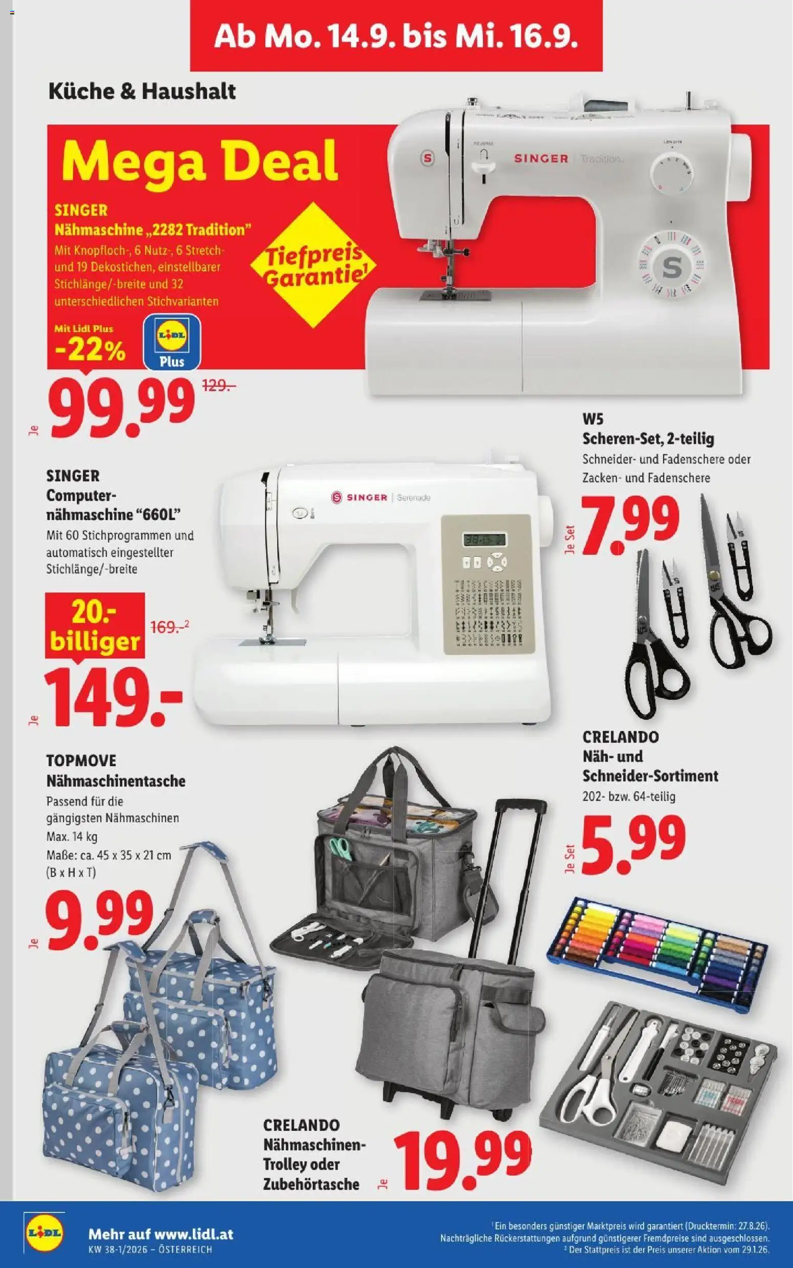 Lidl - Flugblatt gültig ab 10.09.2026 | Seite: 37 | Produkte: Computer, Nähmaschine