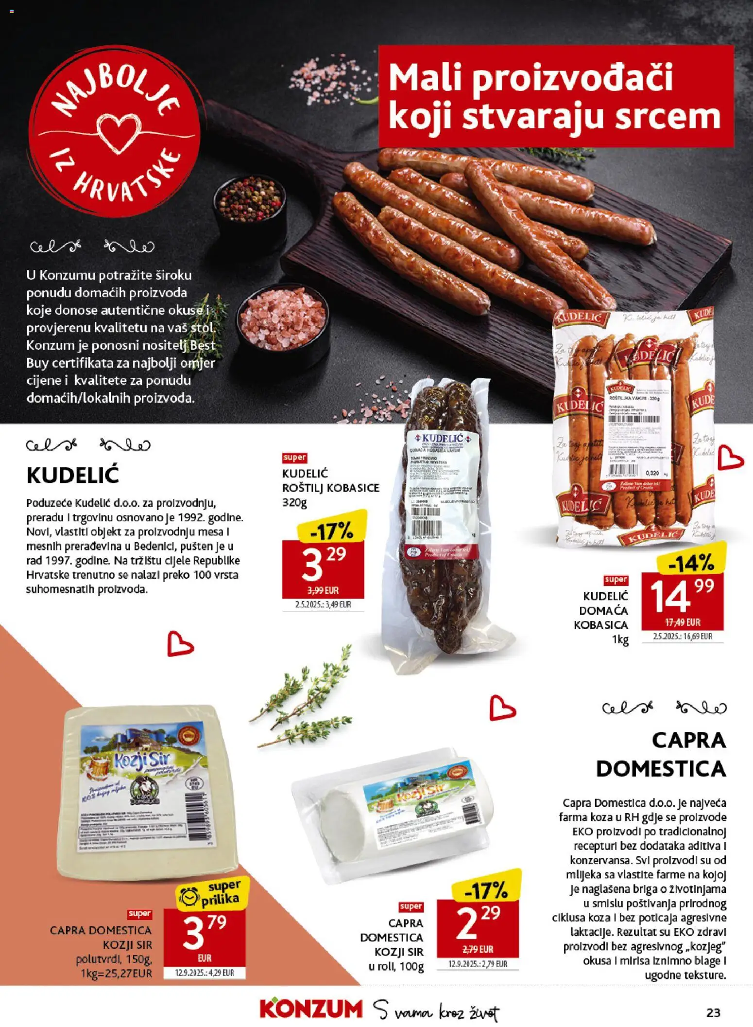 Konzum katalog | vrijedi od 20.05.2026 | Stranica: 23 | Proizvodi: Roštilj, Sir, Kobasica