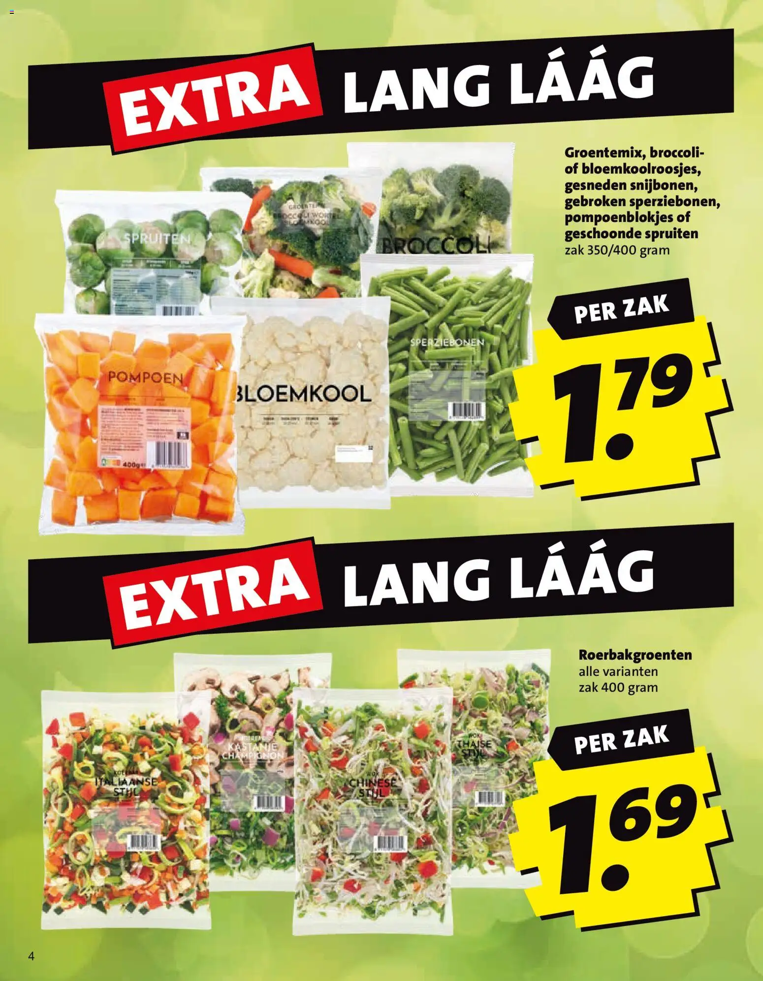 {H1} | Pagina: 4 | Producten: Pompoen, Bloemkool, Broccoli, Zak