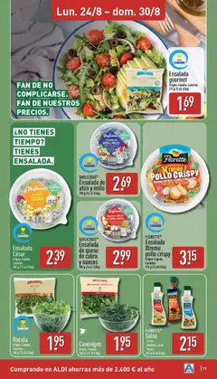 Vista previa DAYLICIOUS® Ensalada de atún y millo, DAYLICIOUS® Ensalada de atún y millo. 190 g (14.16 €/kg) válido desde el 24/08/2026 | Página: 19 | Productos: Nueces, Miel, Ensalada, Pollo