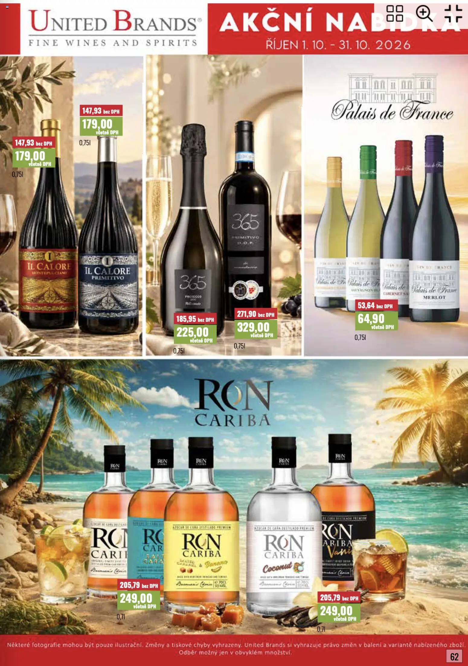 Ratio leták od 01.10.2026 | Strana: 62 | Produkty: Prosecco, Merlot, Primitivo