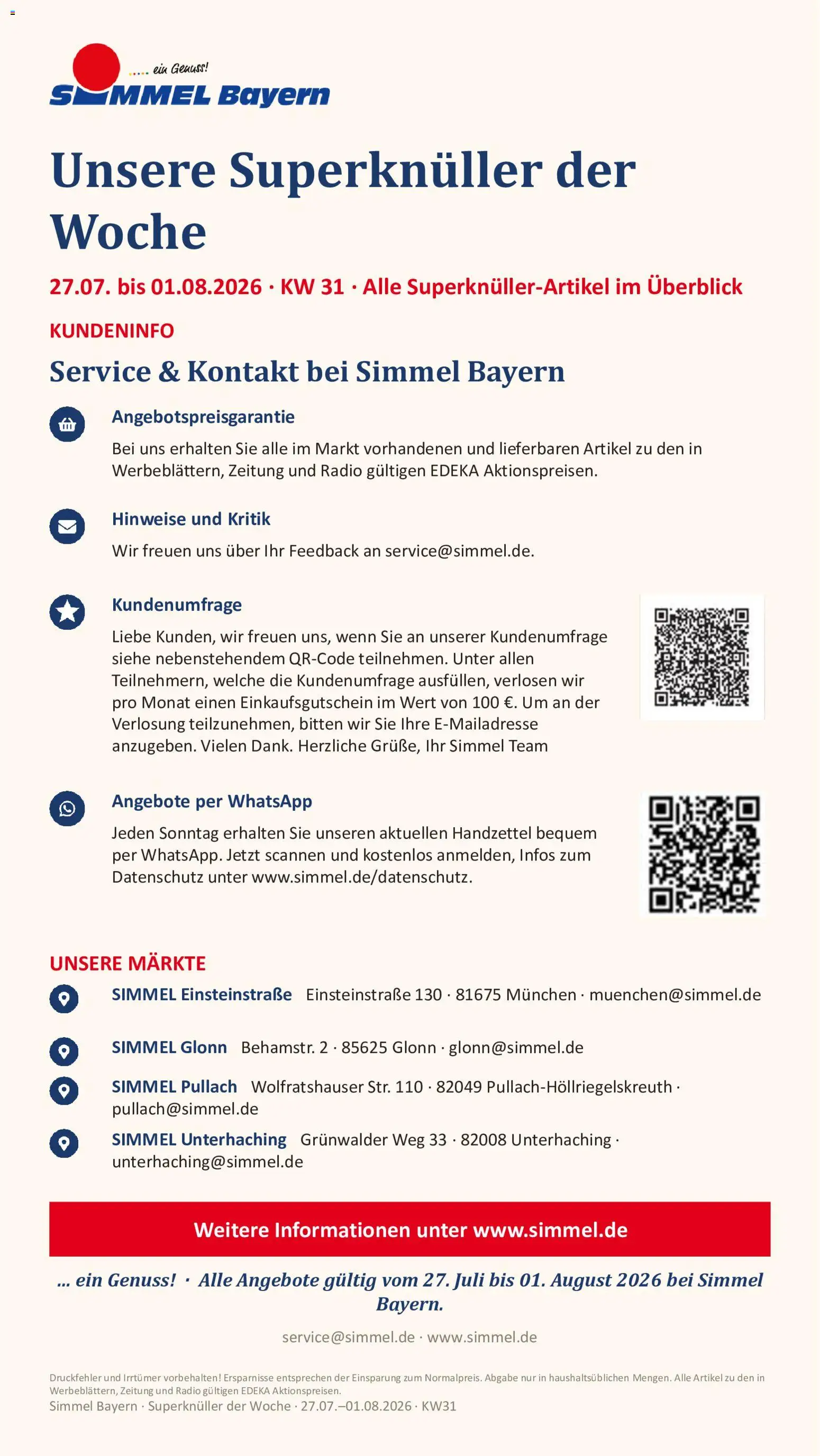 Simmel Bayern – gültig ab 27.07.2026 | Seite: 1 | Produkte: Radio