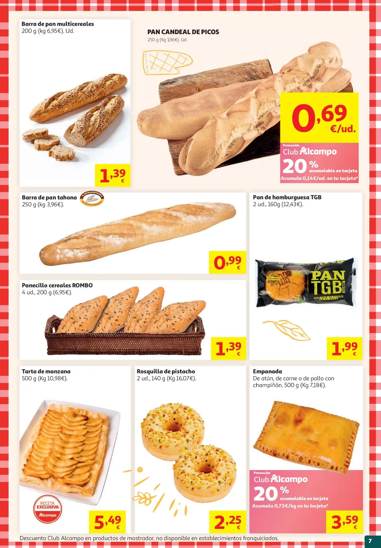 Alcampo HG Nacional Aldaia │ válido desde el 19.05.2026 | Página: 7 | Productos: Cereales, Manzana, Pan de hamburguesa, Σοκολατούχο γάλα
