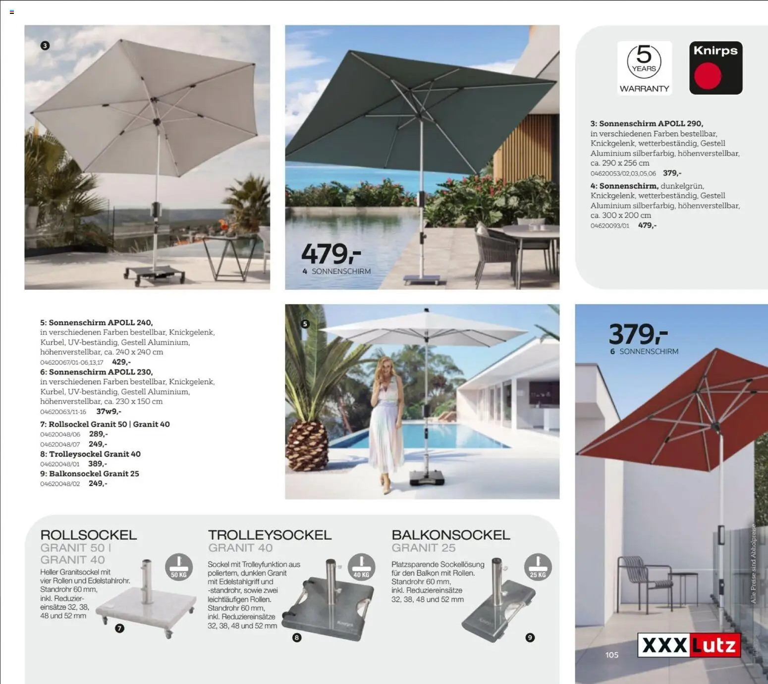 XXXL Lutz My Home Garten – gültig ab 23.02.2026 | Seite: 105 | Produkte: Sonnenschirm