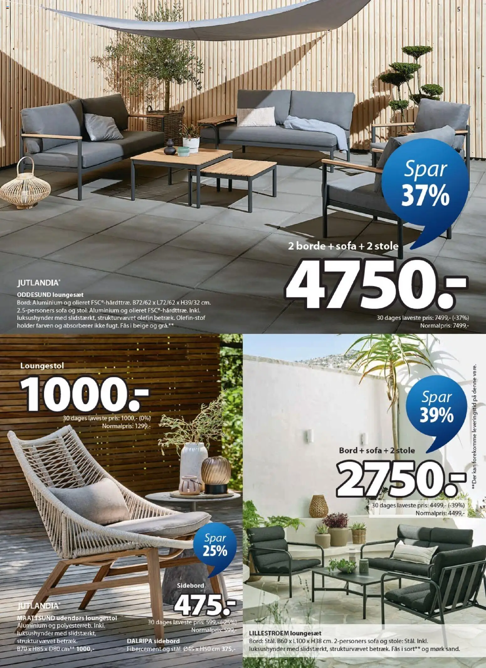JYSK tilbudsavis – gyldig fra 15.05.2026 | Side: 5 | Produkter: Sofa, Bord, Stol, Loungesæt