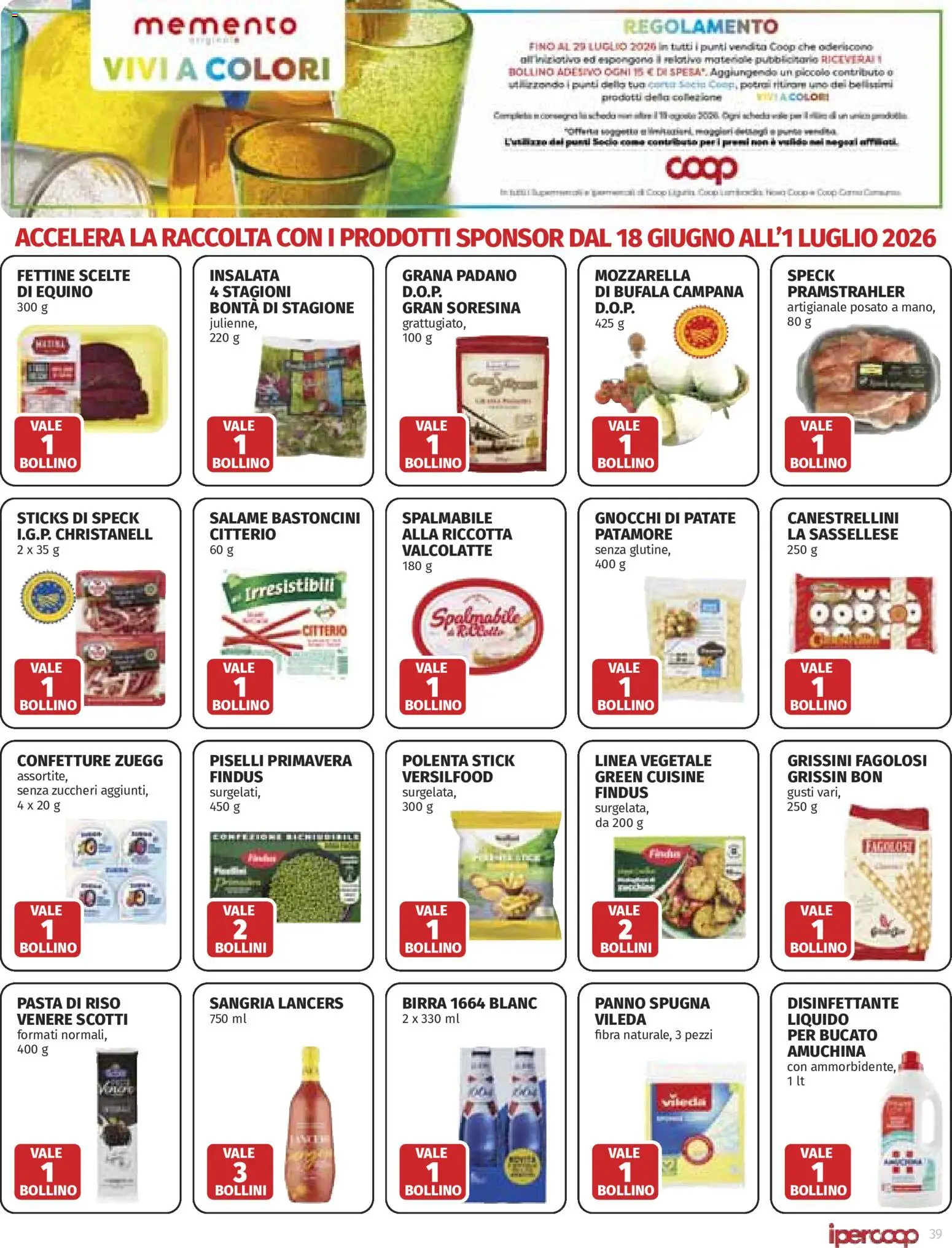 Volantino Ipercoop del 18.06.2026 | Pagina: 39 | Prodotti: Spugna, Speck, Birra, Patate