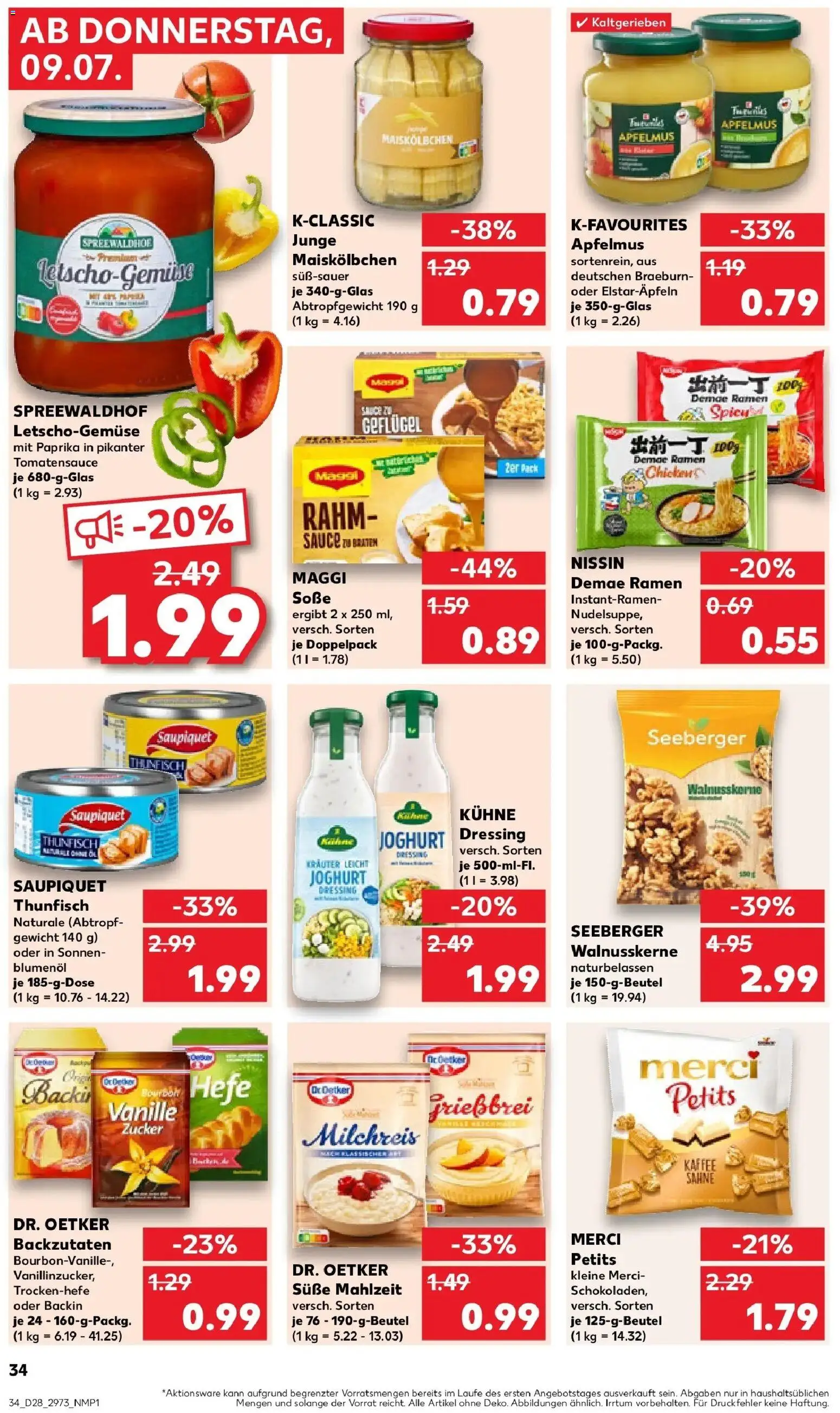 Kaufland Kaufland: Mo-Mi Der Wochenstart – gültig ab 05.07.2026 | Seite: 51 | Produkte: Gewicht, Maggi, Dressing, Paprika