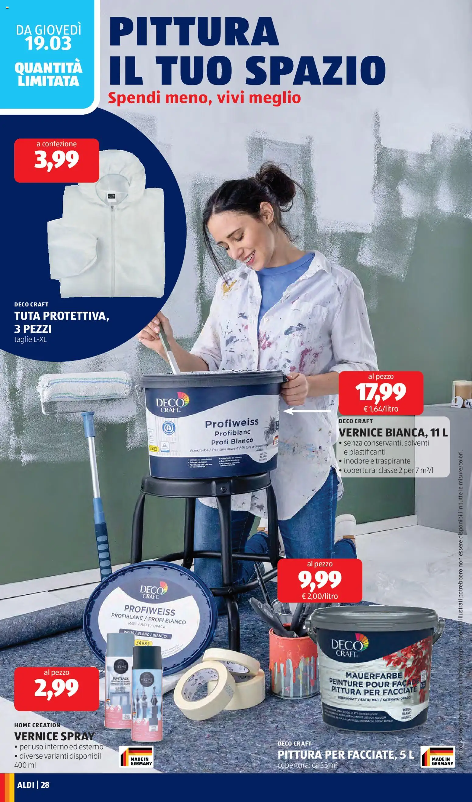 Volantino Aldi del 16.03.2026 | Pagina: 28 | Prodotti: Pittura